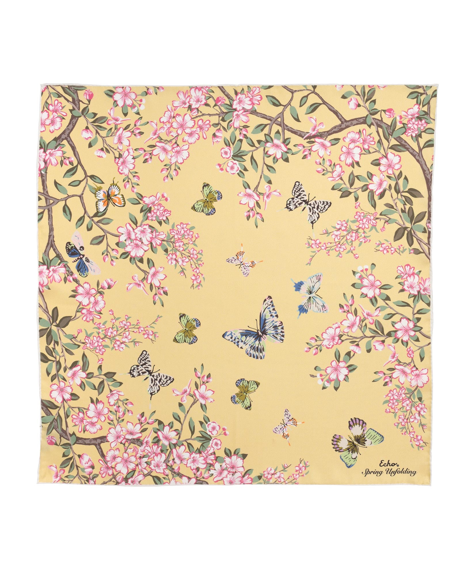 Spring Unfolding 23 Silk Bandana - Premium Fashion Scarf for Women & Men - Elegant Accessory for Outfits, Parties & Travel | Soft & Breathable Silk Material