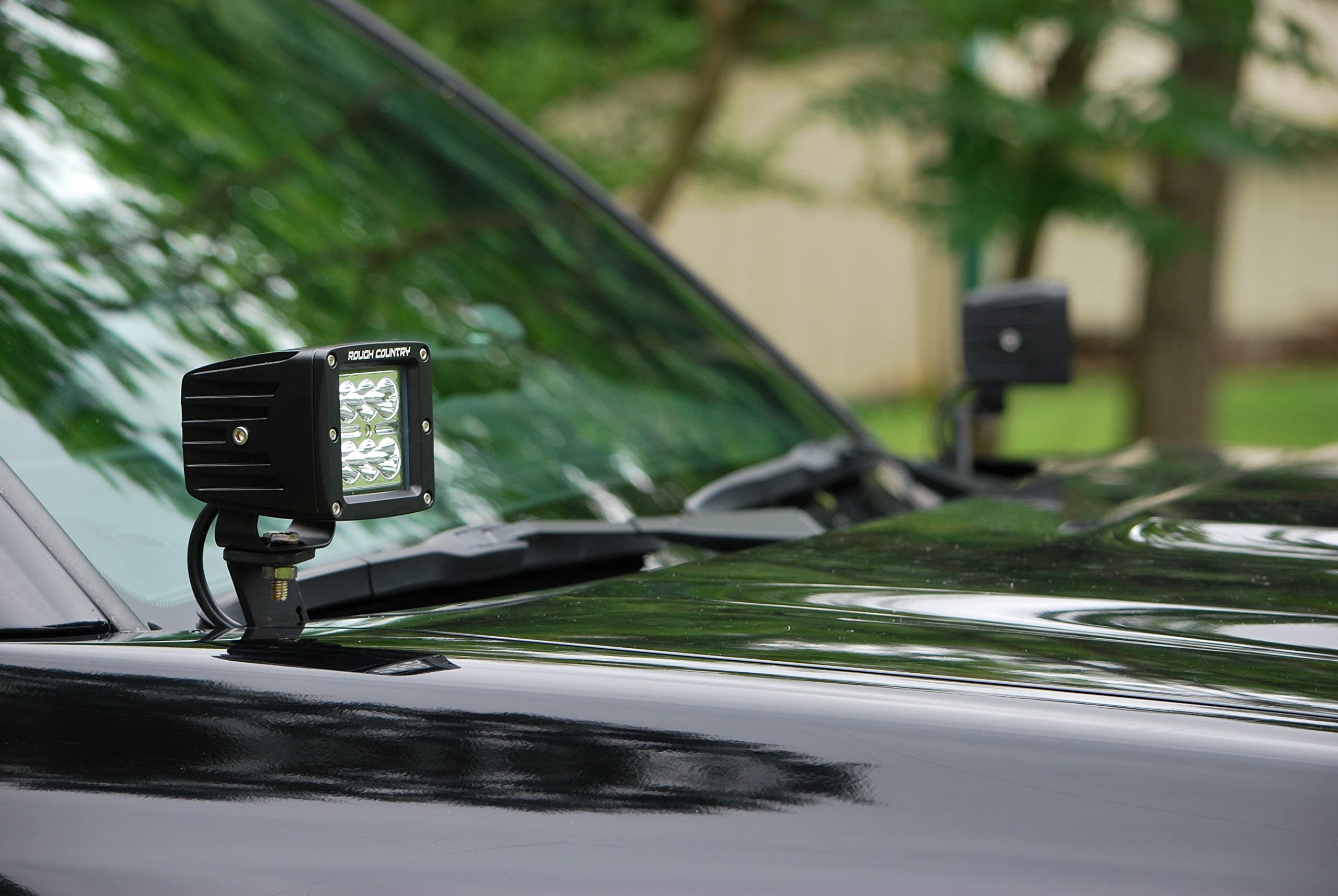 Low Profile Ditch Light Brackets for 2016-2023 Toyota Tacoma 3rd Gen | Hood-Hinge Mounted LED Pod Light Brackets | Heavy Duty Off-Road Accessories | Made in USA by Rago Fabrication | Perfect for Night Driving & Off-Road Adventures