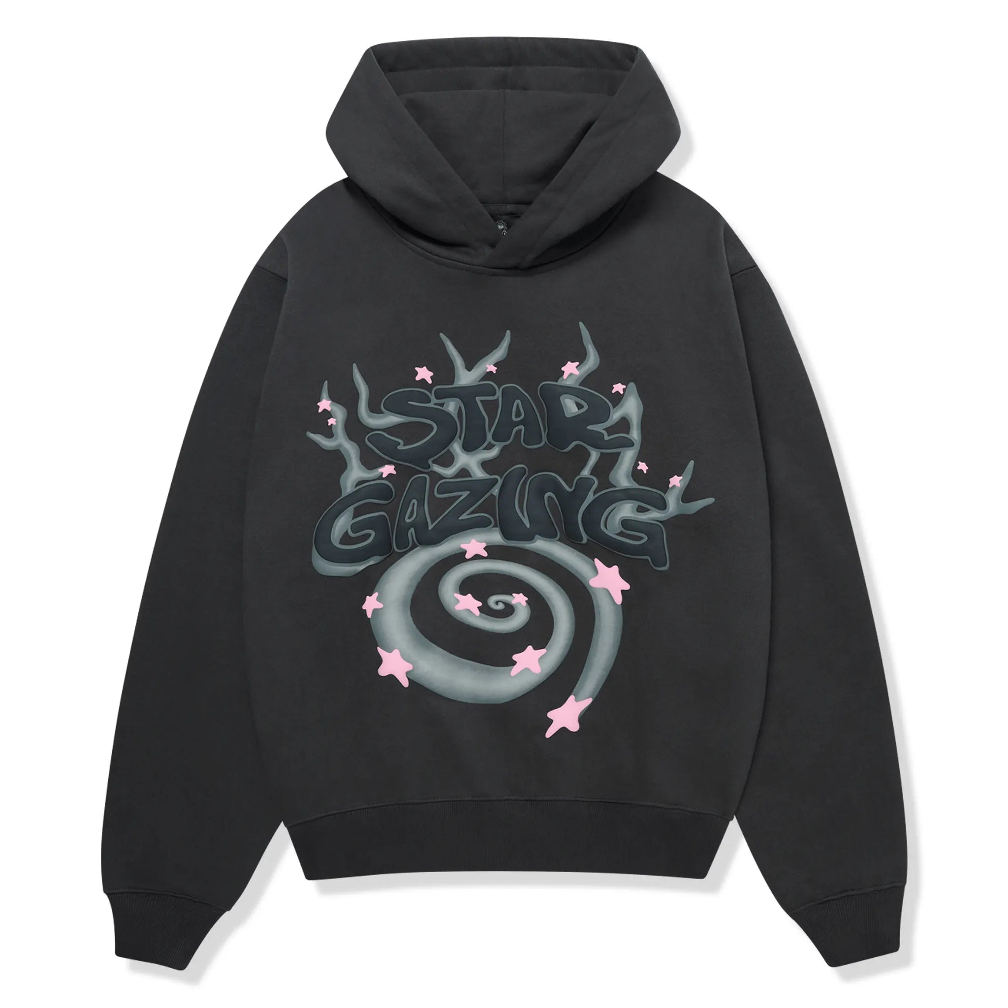 Broken Planet Stargazing Soot Black Hoodie - Men's & Women's Casual Pullover Sweatshirt for Streetwear, Outdoor Stargazing, and Urban Fashion
