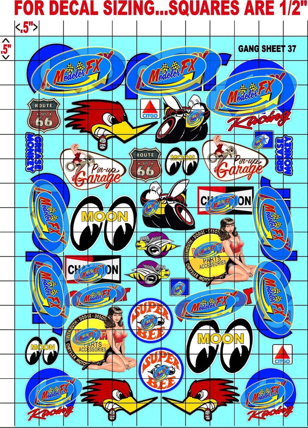 High-Quality White Vinyl Decal Sticker Sheet for 1/12 to 1/10 Scale RC Cars - Fast Racing Sponsor Design - Perfect for Lexan Body Customization | Ideal for RC Model Enthusiasts & Competitive Racing Scenes