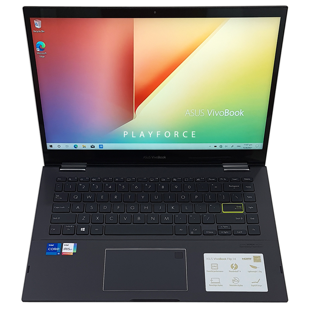 ASUS VivoBook Flip 14 TP470EA Laptop - Intel Core i5-1135G7, Iris Xe Graphics, 512GB SSD, 14