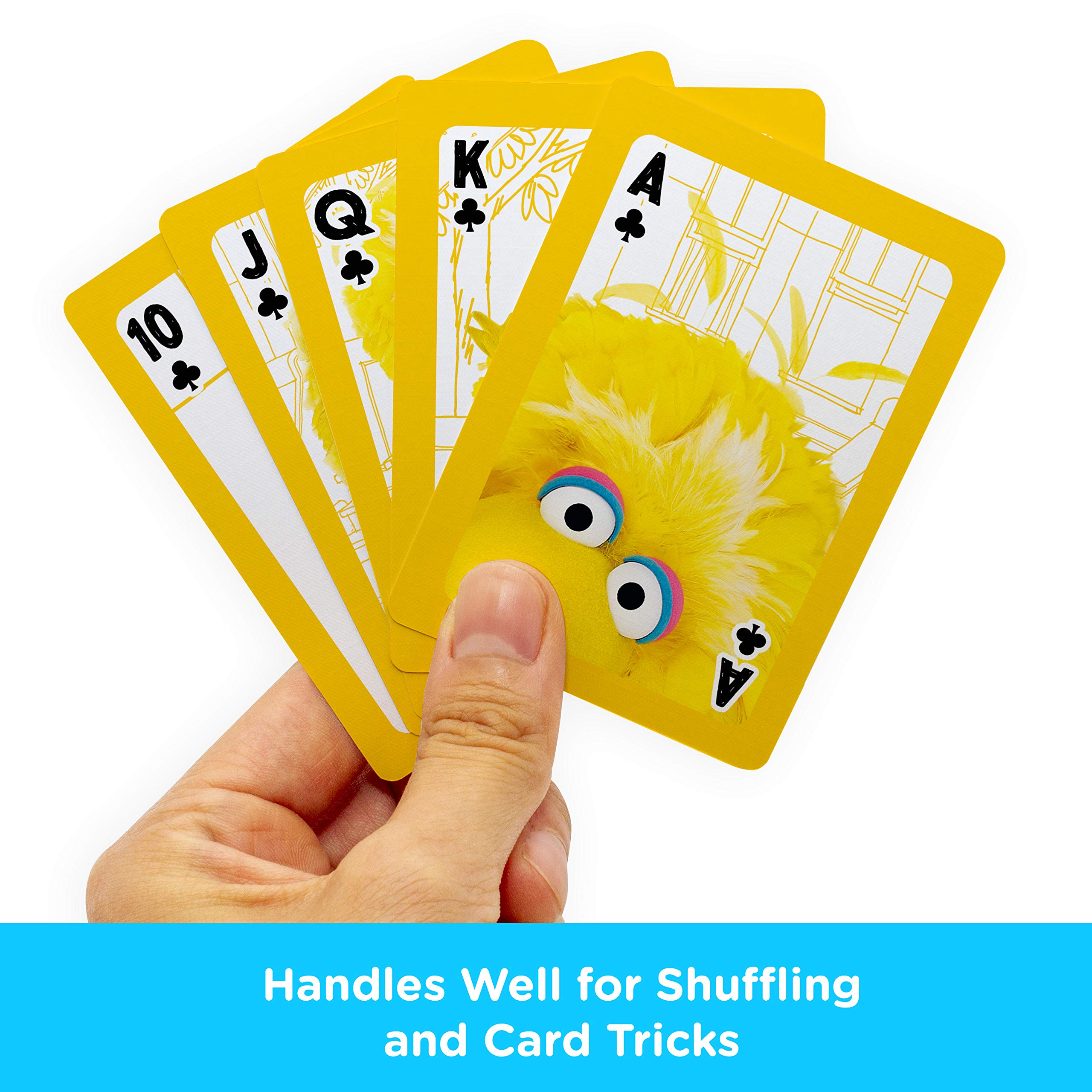 **AQUARIUS Sesame Street Big Bird Playing Cards - Officially Licensed Deck for Poker, Blackjack & Family Game Night - Collectible Big Bird Themed Card Games for Kids & Adults**