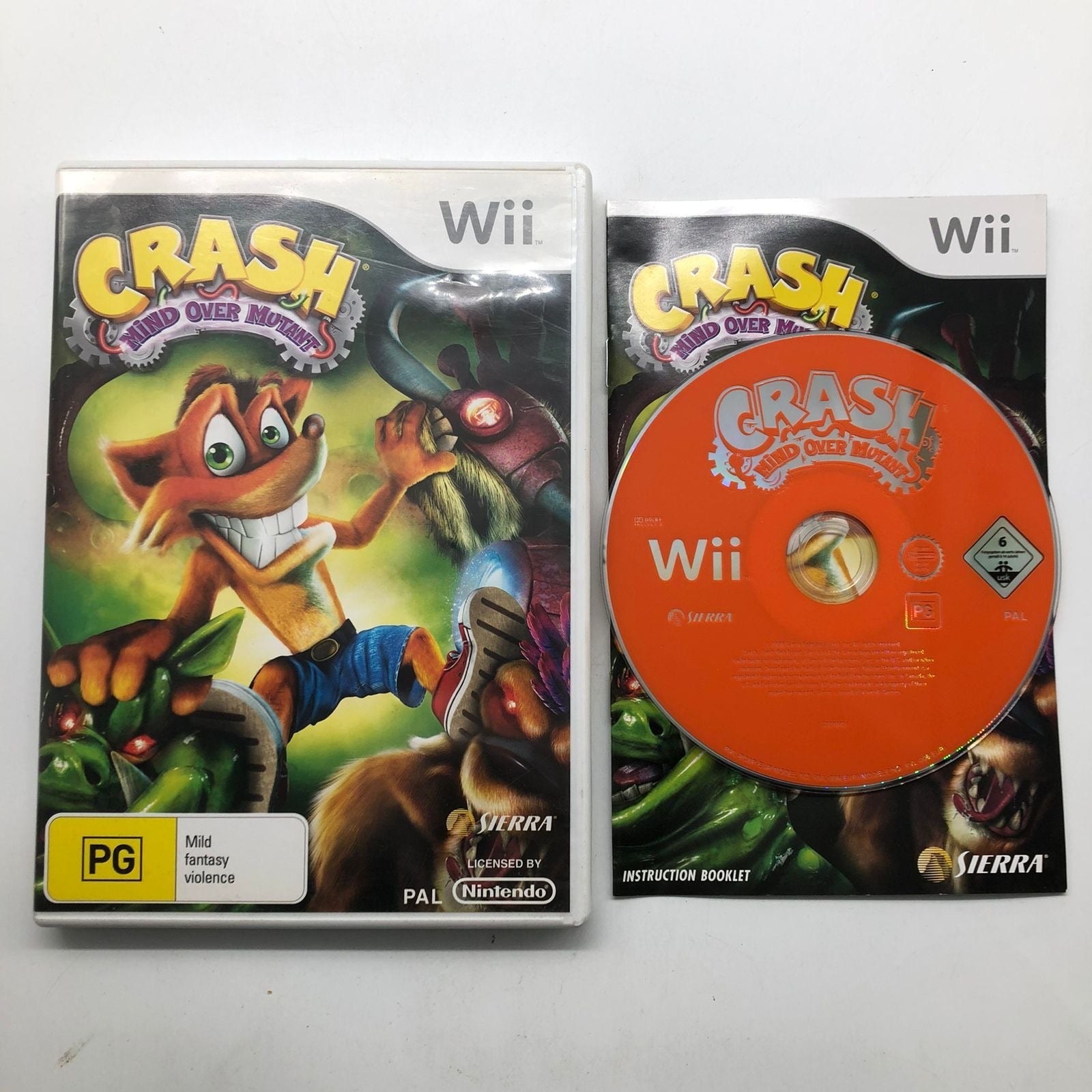 Crash Mind Over Mutant - Nintendo Wii Video Game with Manual (PAL Version) - Fun Action Adventure Game for Kids & Adults - Perfect for Family Game Nights & Party Entertainment