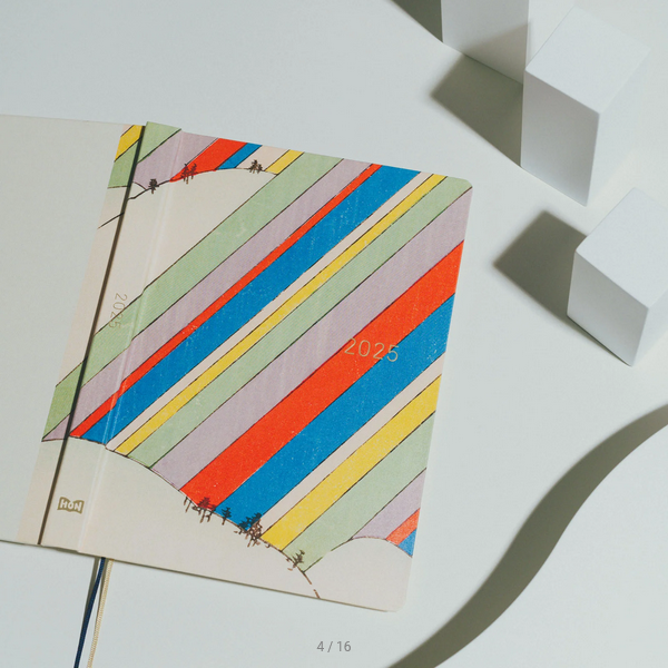 Hobonichi Techo 2025 Planner - A5 Size Daily Journal with Rainbow Art Cover, English Edition | January Start, Monday Week Format | Perfect for Bullet Journaling, Creative Writing & Productivity Tracking