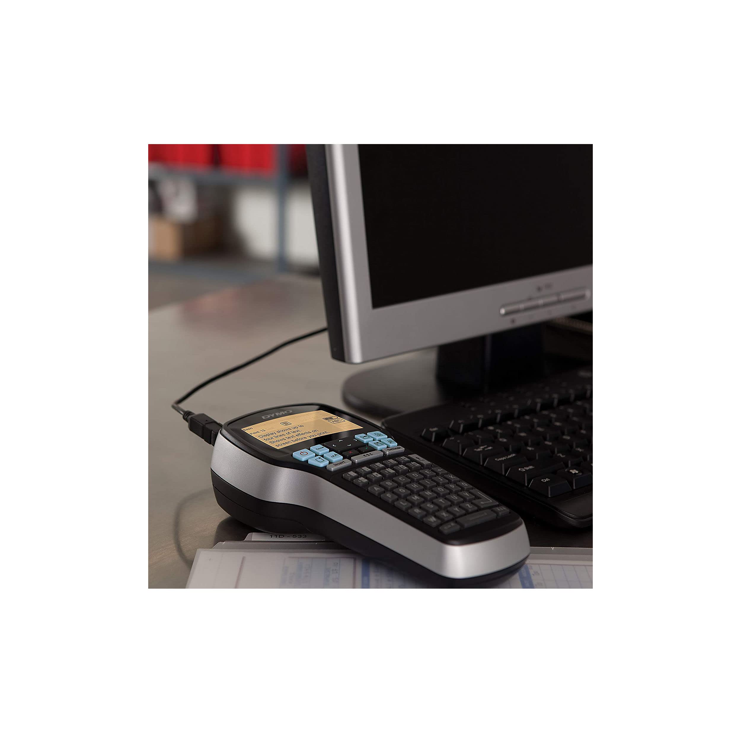 DYMO LM 420P Portable Label Maker Machine - Professional Handheld Label Printer for Office, Warehouse & Home Organization - Create Custom Labels for Files, Storage Boxes & Equipment