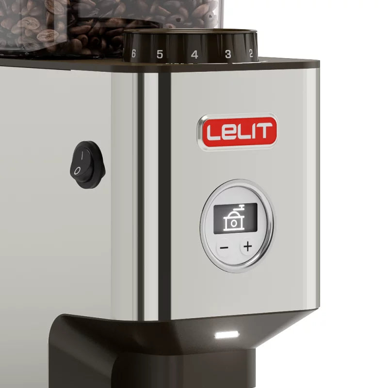 Lelit William Espresso Coffee Grinder - Professional Conical Burr Grinder for Home Baristas | Perfect for Espresso, French Press, and Pour Over Coffee Brewing