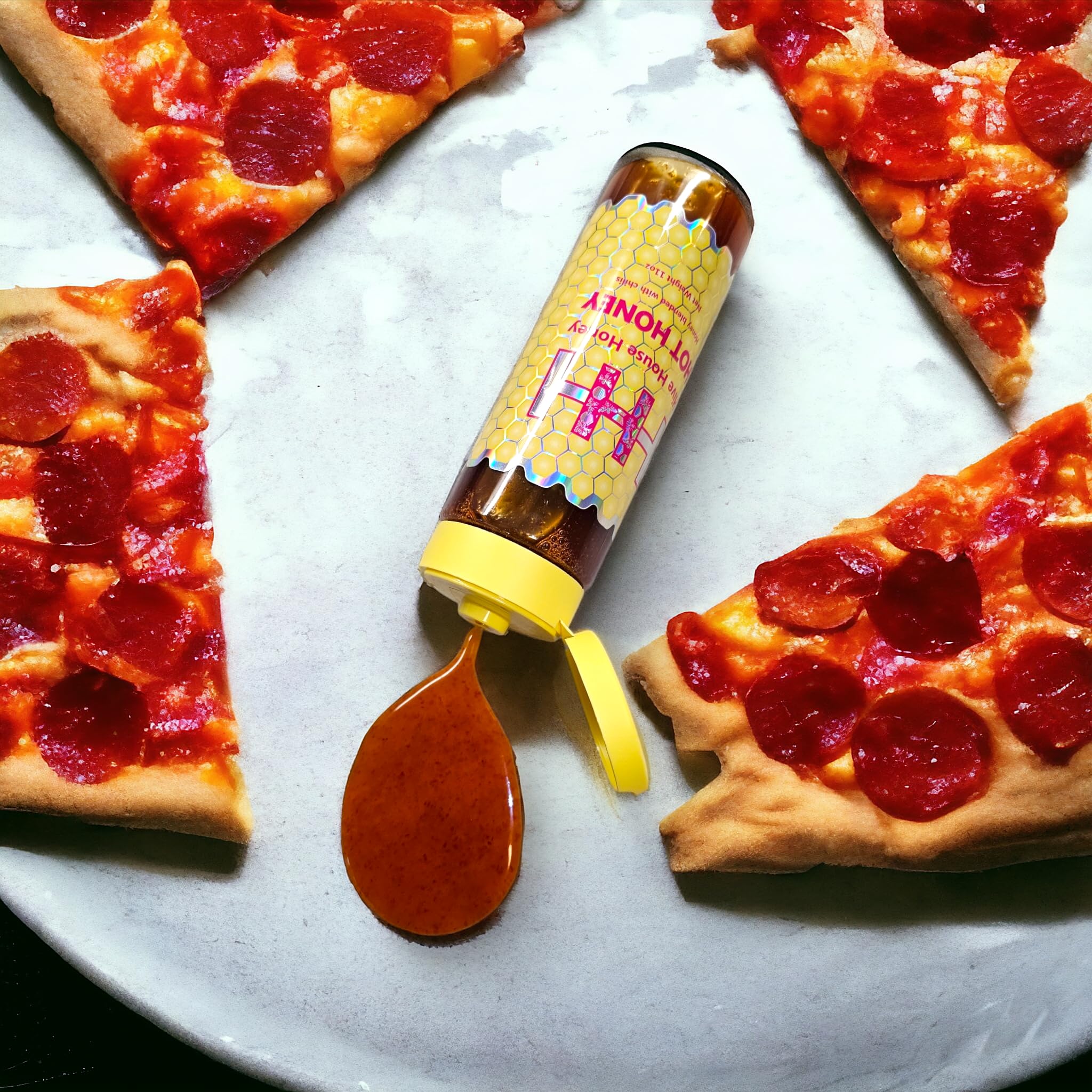 Hive House Hot Honey - Spicy Infused Raw Honey for Cooking, Glazes & Cocktails - Perfect for BBQ, Wings, Pizza & Cocktail Mixing