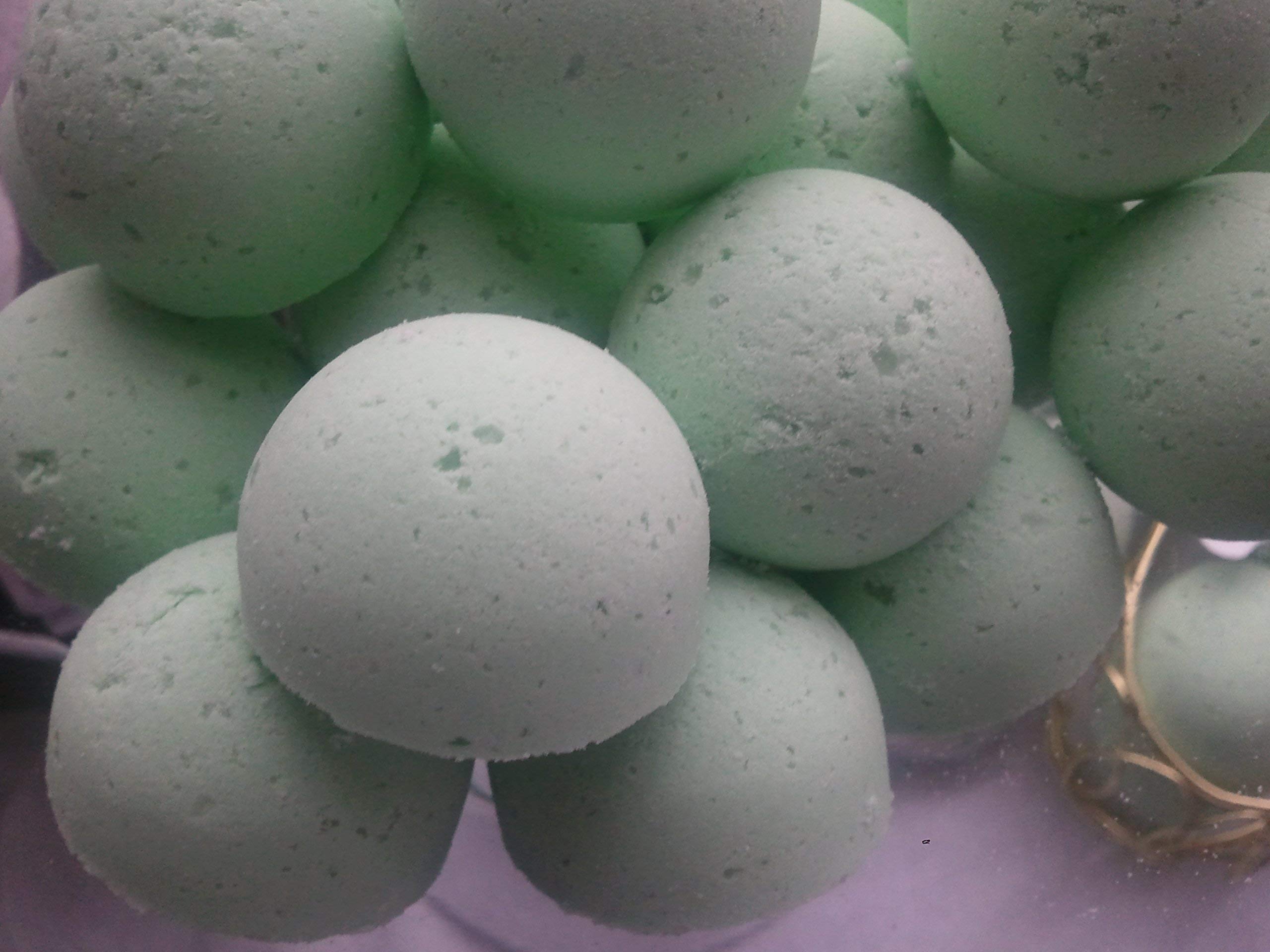 Rosemary Mint Bath Bombs - Made in USA with Shea Butter, Ultra Moisturizing for Dry Skin - 14 Count Pack | Relaxing Spa Night, Gift for Her, Self-Care Essential