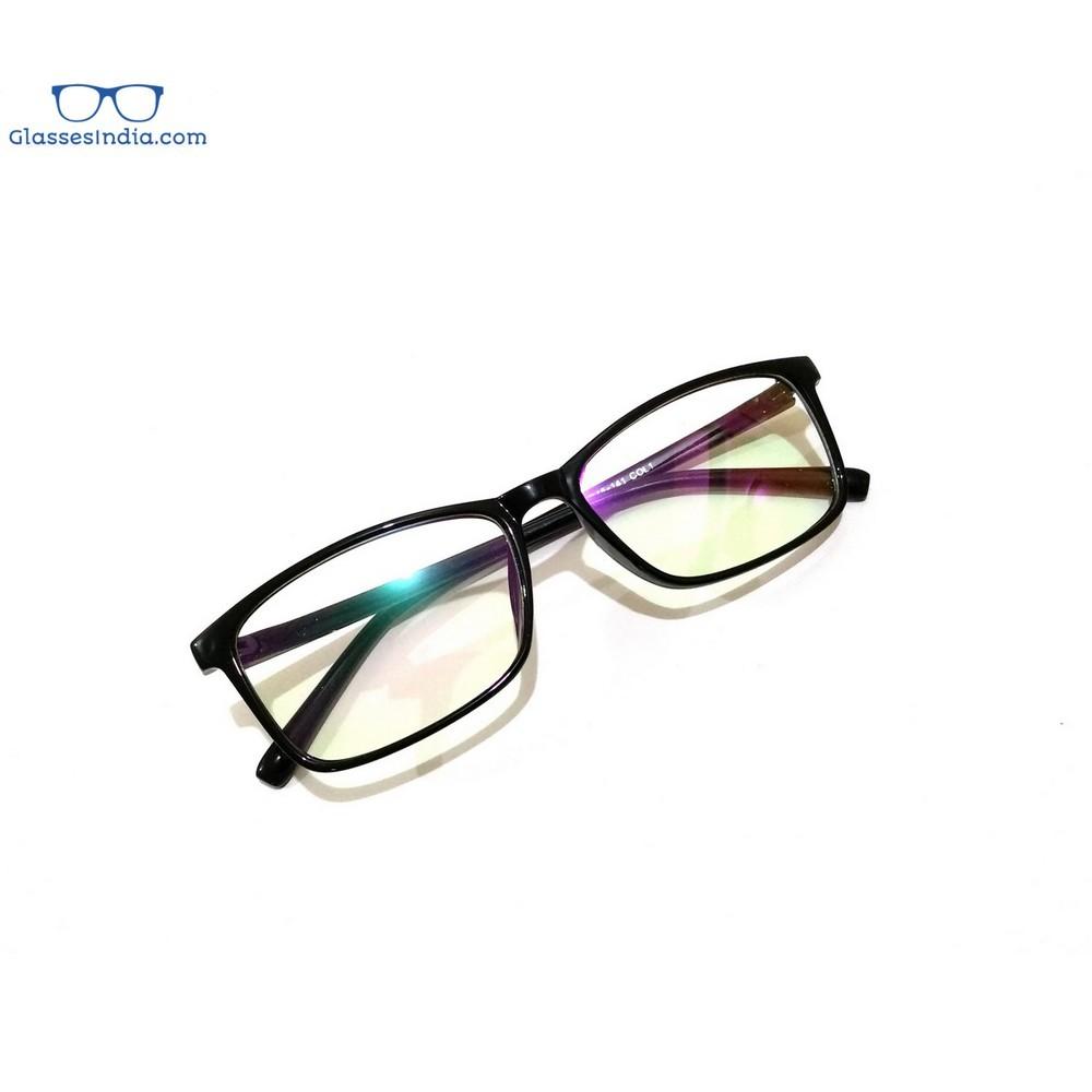 Anti Blue Light Computer Glasses - Rectangle Blue Light Blocking Eyewear for Screen Use (2392Bk) | Reduce Eye Strain for Office Work, Gaming & Digital Device Protection
