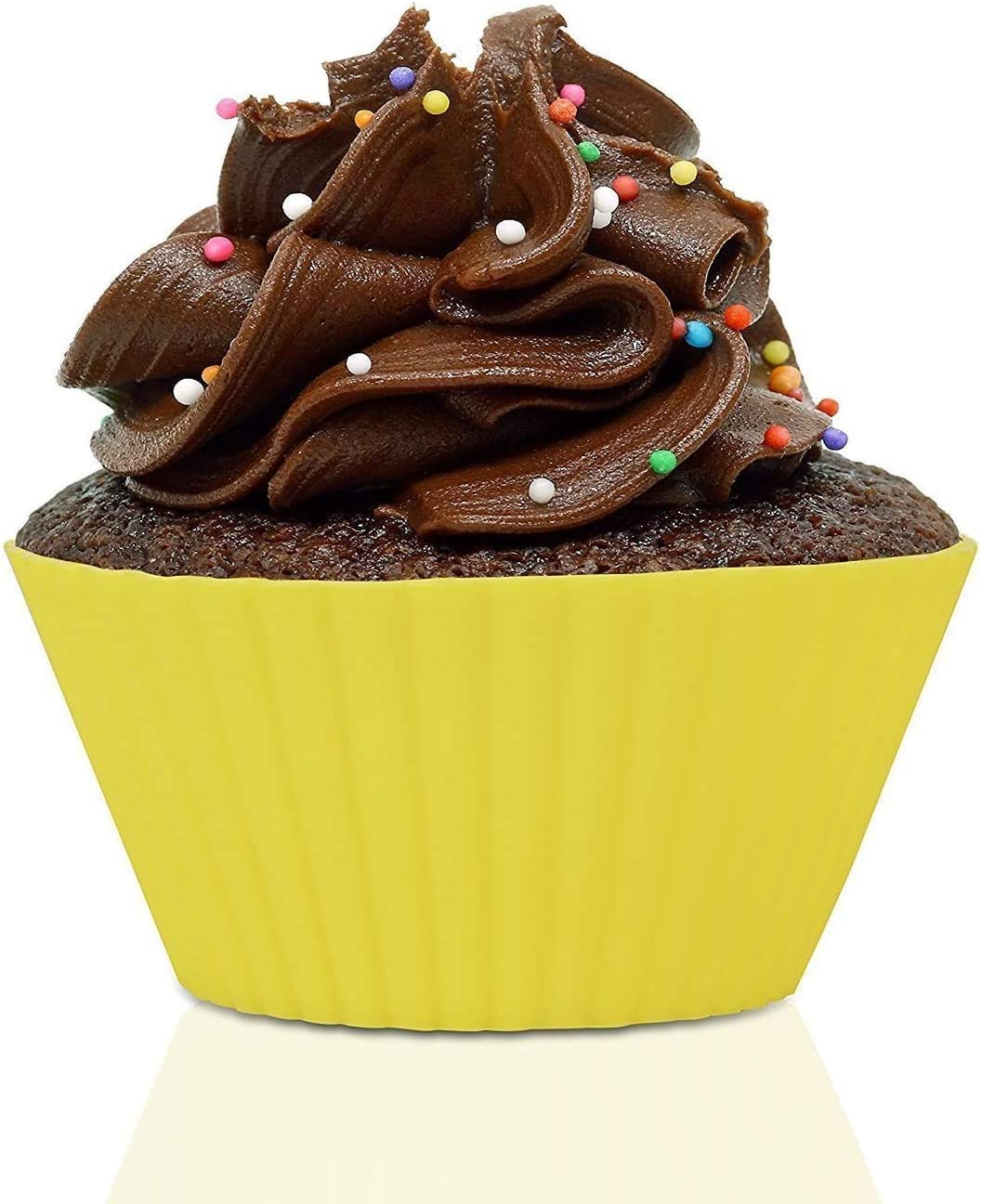 24-Pack Reusable Silicone Cupcake Molds | Non-Stick Baking Cases for Muffins, Cupcakes & Desserts | Perfect for Birthday Parties, Baking Gifts & Home Kitchen Use