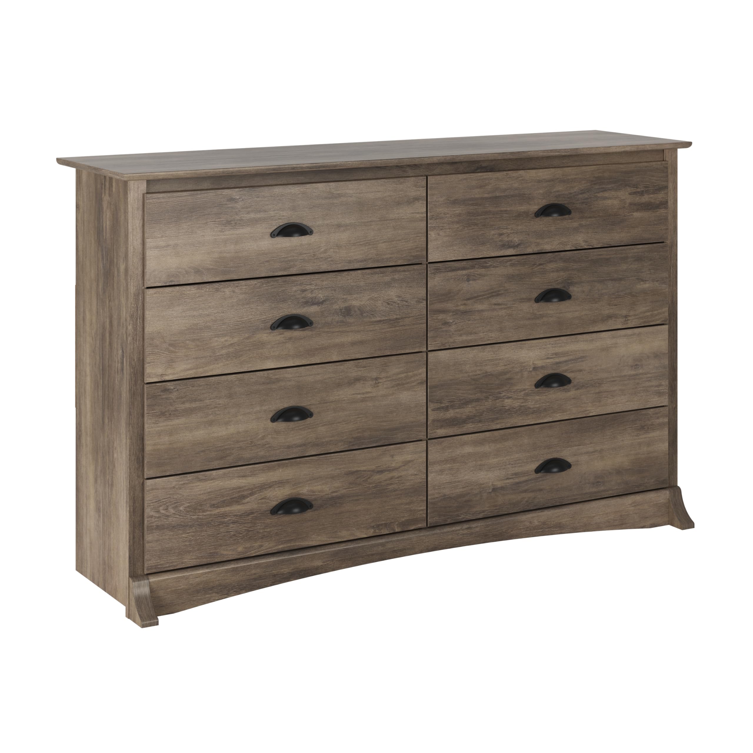 Prepac Sonoma 8-Drawer Double Dresser - Wide Chest of Drawers for Bedroom Furniture, Clothes Storage & Organization (Drifted Gray, 59