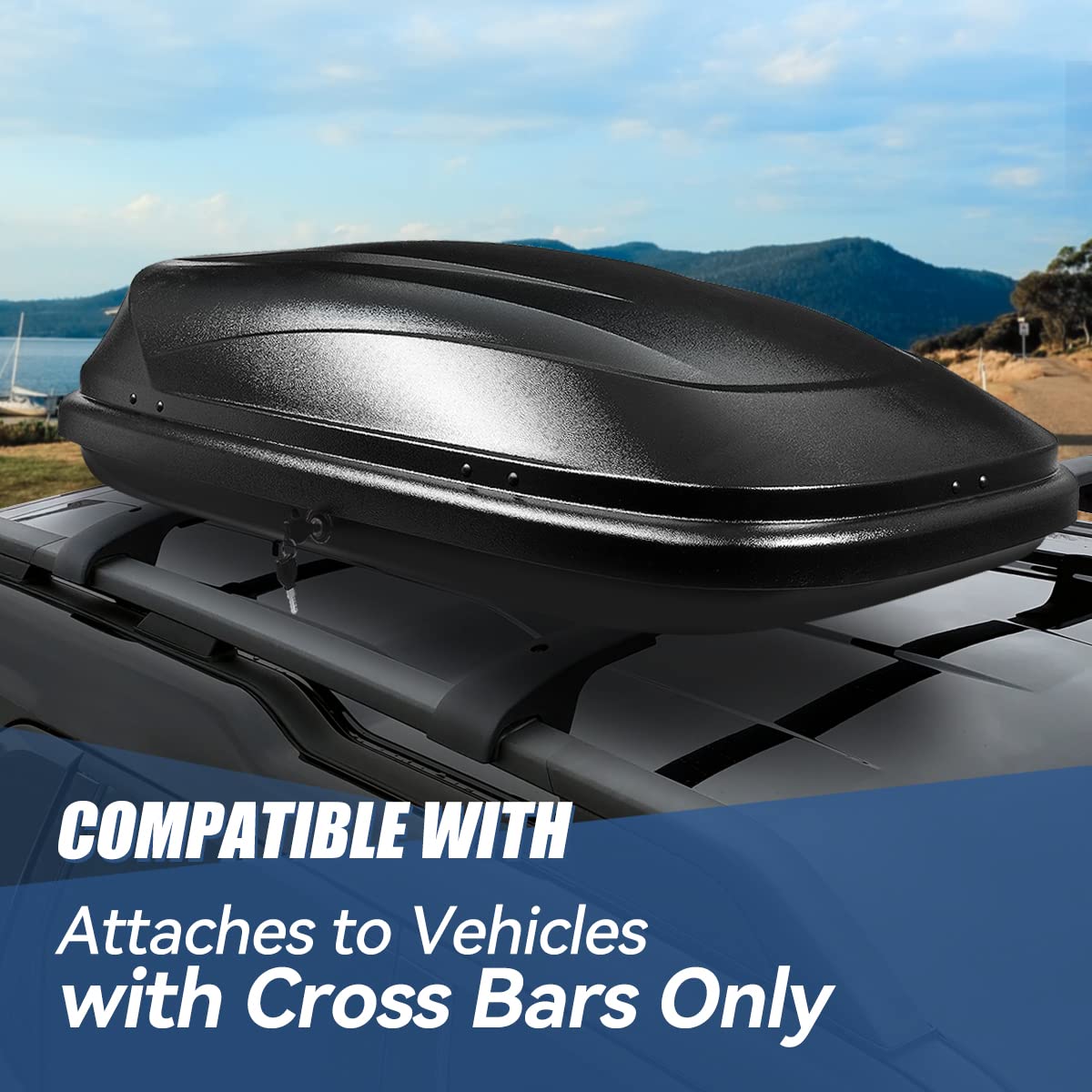 Auto Dynasty Heavy Duty Hard Shell Roof Top Cargo Carrier - 53