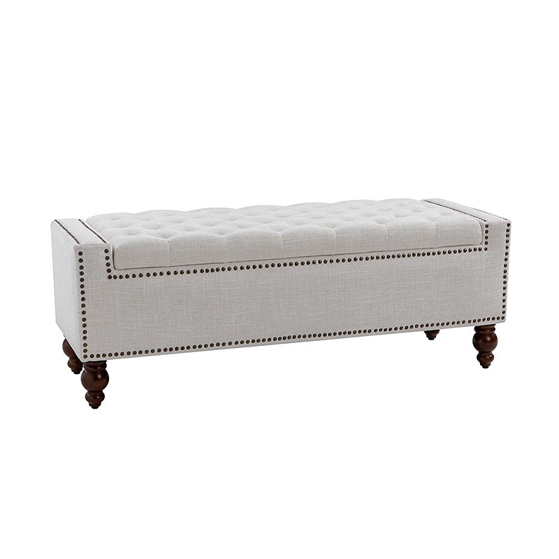 Eugen Upholstered Flip Top Storage Bench - Stylish Ottoman with Hidden Storage for Bedroom, Living Room & Entryway - Perfect for Seating, Storage & Home Decor