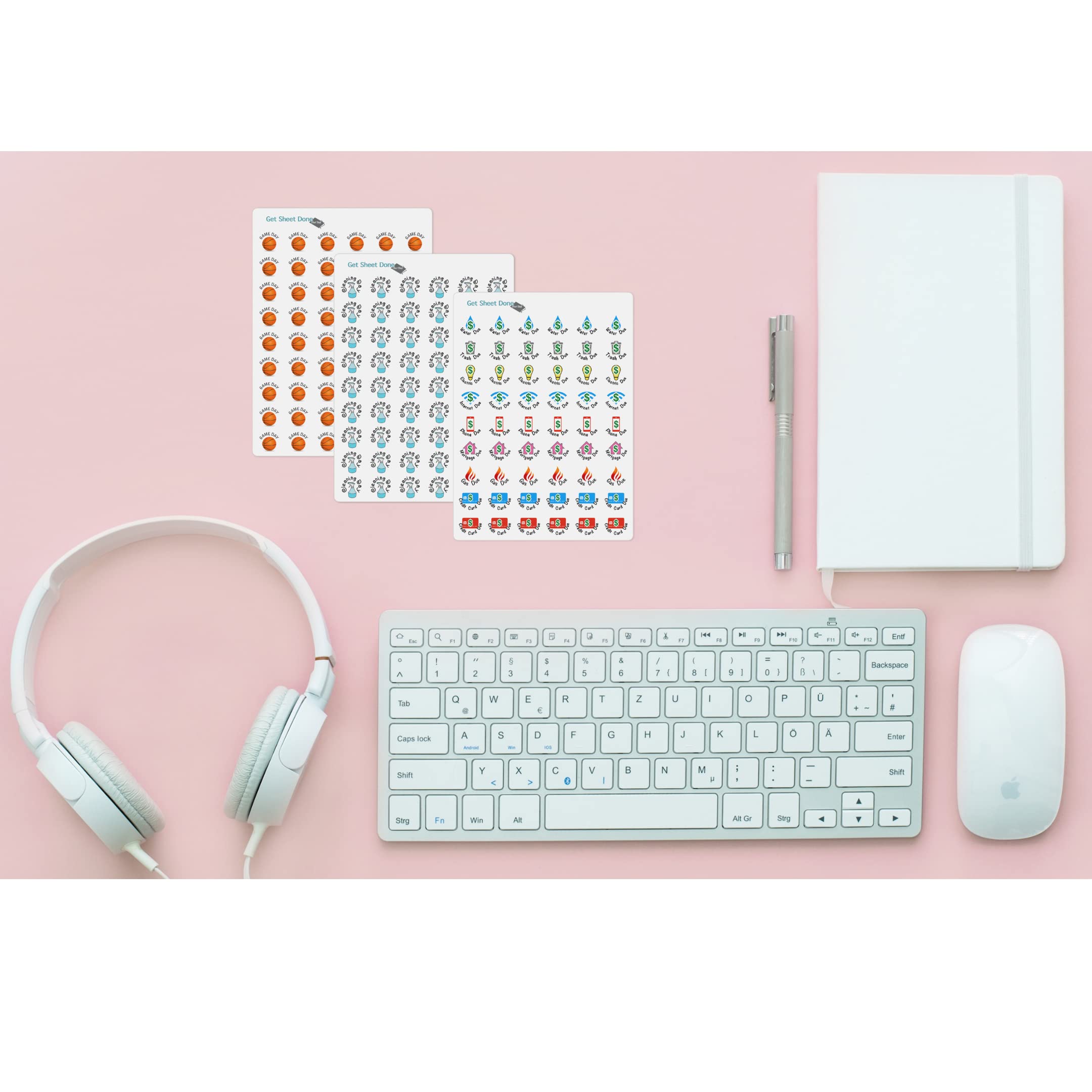 36 Vinyl Appointment Planner Stickers (1 Inch) - Highlighted Text Script for Health, Doctor Meetings & Productivity - Perfect for Bullet Journals, Bujo, To-Do Lists & Life Planning - Ideal for Organizing Schedules, Medical Appointments & Daily Tasks