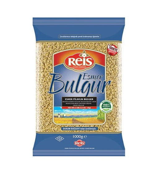 Organic Bulgur Wheat - Coarse Cracked Wheat for Cooking | 1kg (2.2lb) | Perfect for Tabouleh, Pilaf & Healthy Grain Bowls