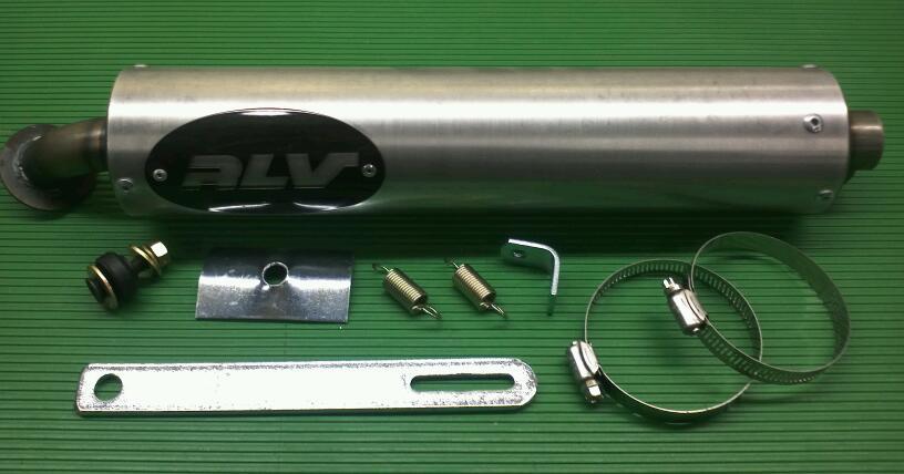 RLV Stock Moto Silencer Kit - Universal Motorcycle Exhaust Muffler for Noise Reduction - Perfect for Street Bikes, Cruisers & Off-Road Riding