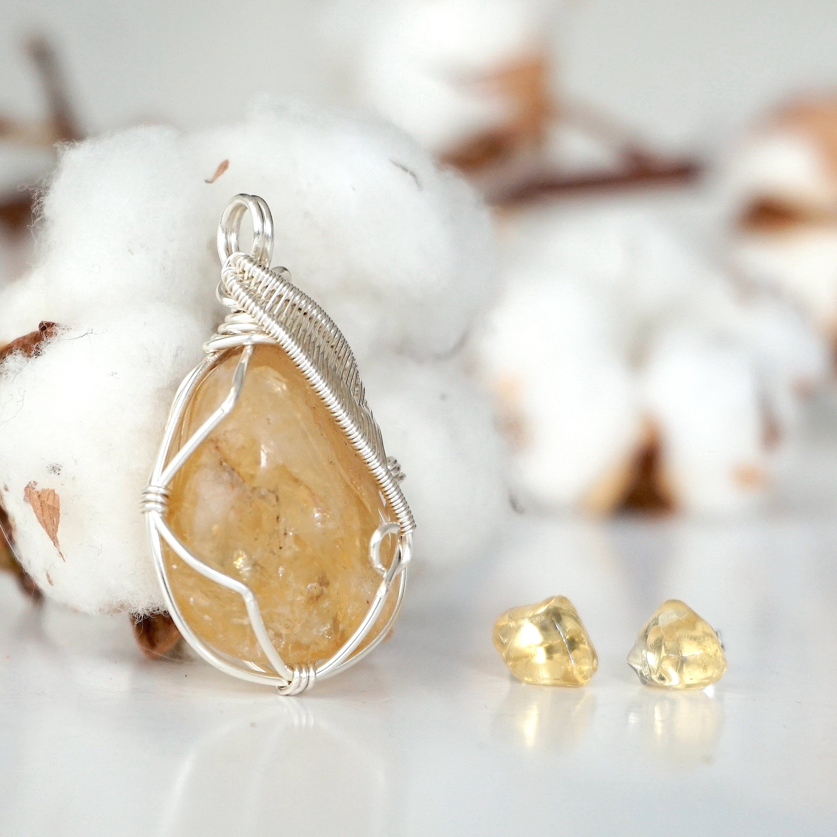 Natural Citrine Gemstone Gift Set - Silver Plated Jewelry for Women | Birthday, Anniversary & Holiday Present | Perfect for Spiritual Healing & Positive Energy
