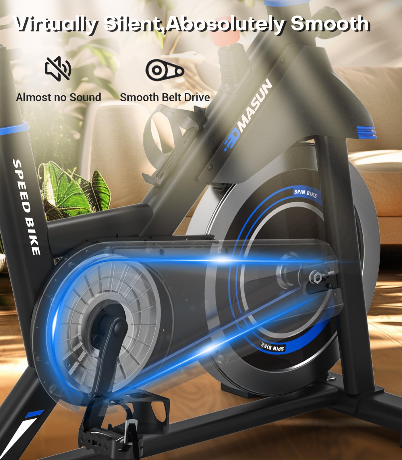 DMASUN 300 LBS Capacity Exercise Bike for Home - Classic Brake Pad Stationary Bike with Comfortable Seat Cushion & Digital Pulse Display | Perfect for Indoor Cycling Workouts, Home Gym Fitness & Cardio Training