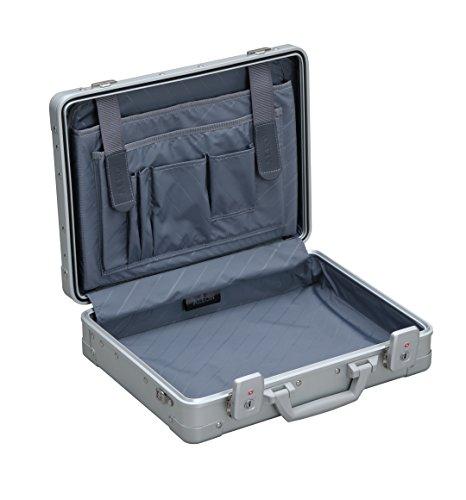Aleon 15 Inch Aluminum Hardside Business Attache Briefcase - Platinum Silver | Professional Laptop Briefcase for Men & Women | Perfect for Office, Travel, and Business Meetings