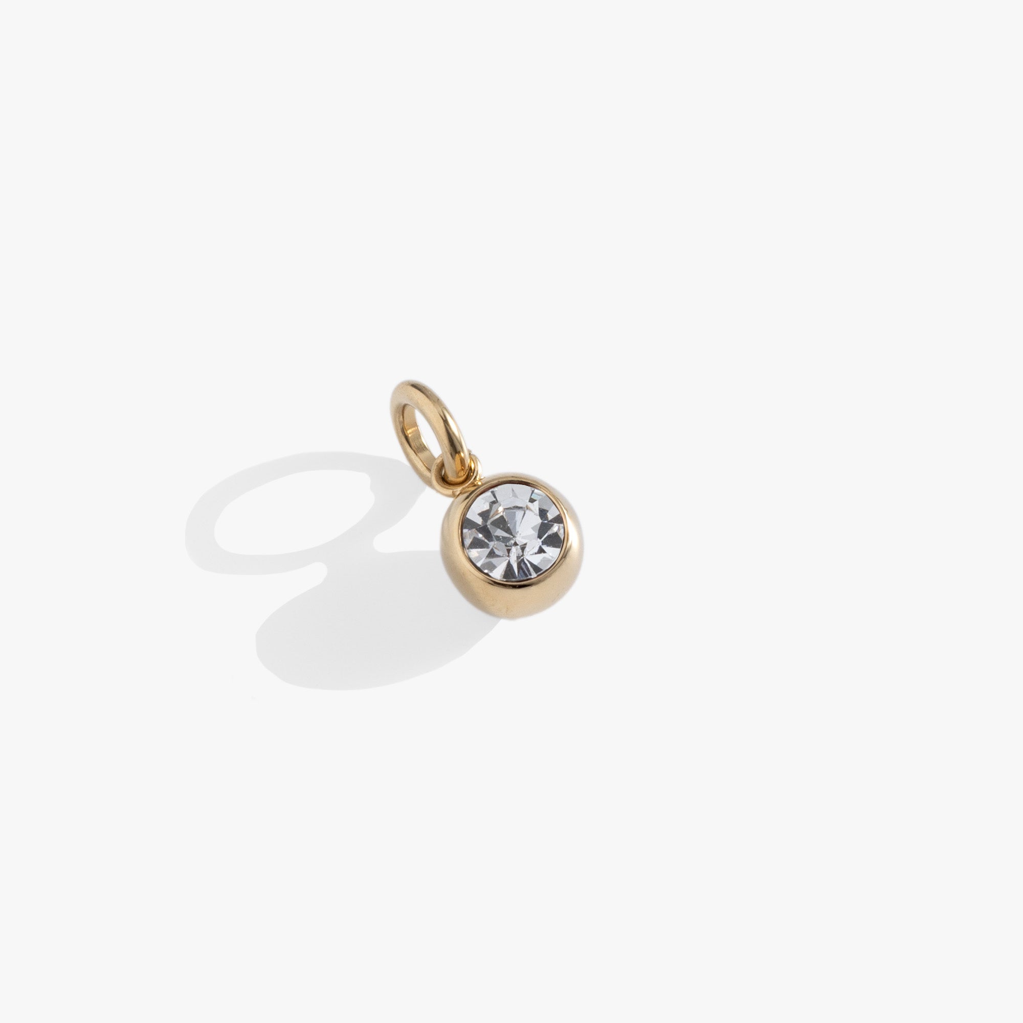 April Birthstone Charm - Sterling Silver Interchangeable Pendant for Necklace or Bracelet - Perfect Gift for April Birthdays, Anniversaries & Special Occasions
