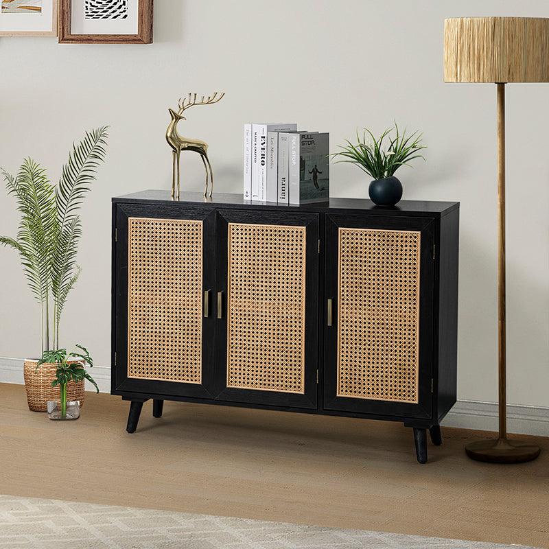 Dario 3-Door Accent Cabinet - Stylish Storage Solution for Living Room, Bedroom & Entryway | Solid Wood Furniture for Home Decor