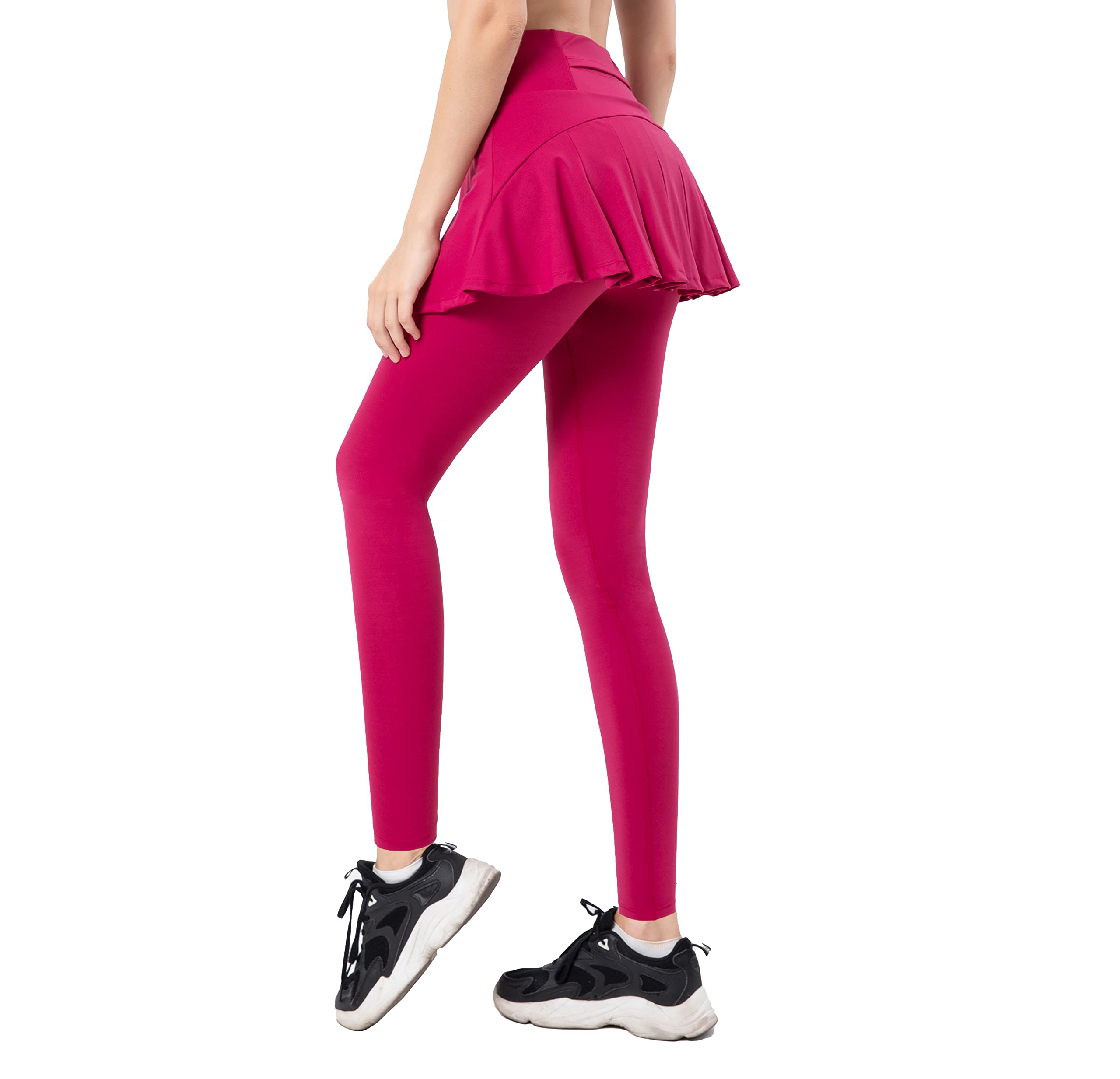 Butterfly Print Running Shorts with Pockets - Women's Athletic Skirt Leggings for Tennis, Yoga & Workout - Comfortable Workout Clothes with Side Pockets for Gym, Jogging and Outdoor Activities