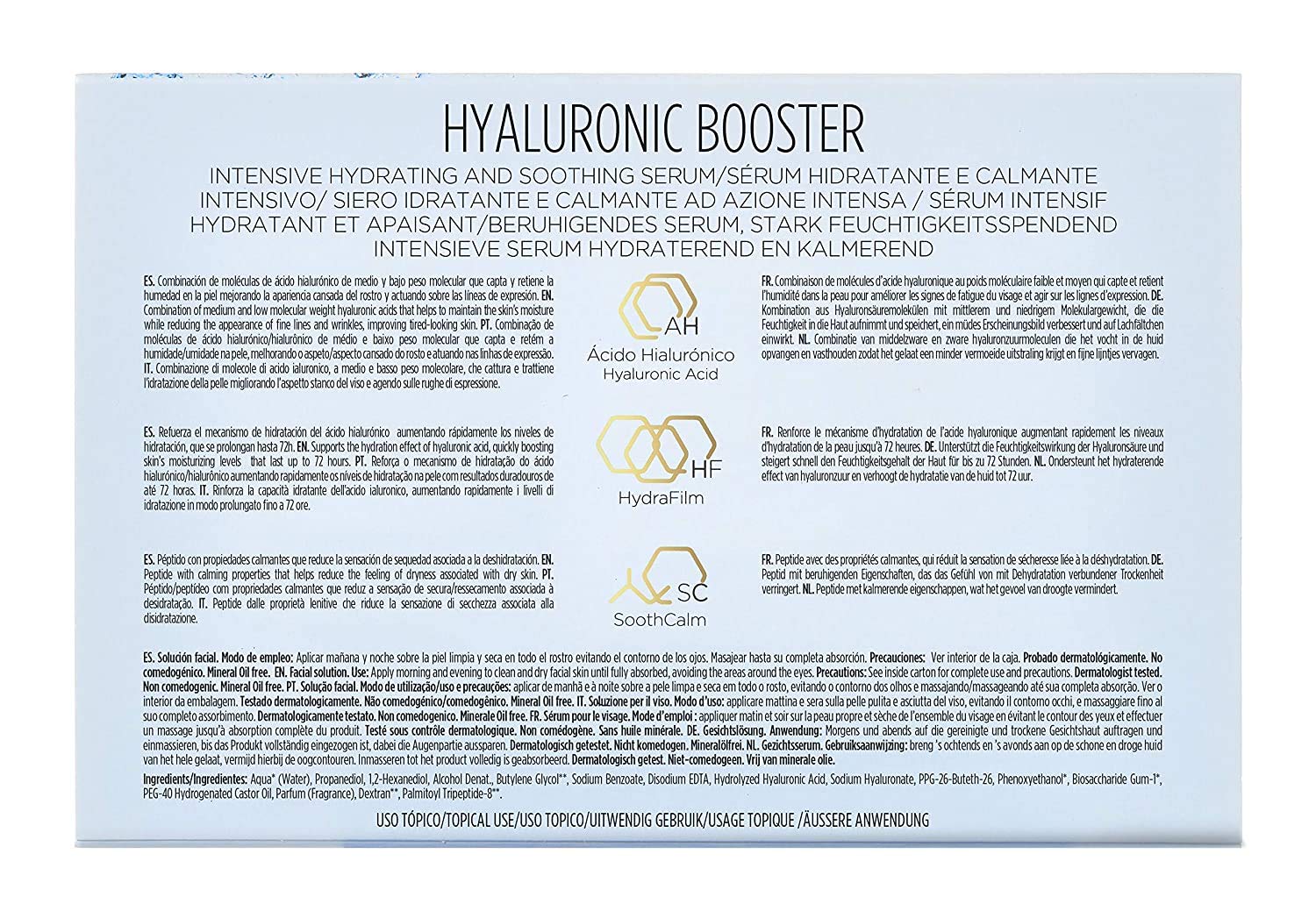 ISDIN Hyaluronic Acid Booster Serum with Peptides for Deep Hydration - 10 Ampoules | Anti-Aging Face Treatment for Dry Skin, Fine Lines & Wrinkles | Perfect for Night Routine & Travel Skincare