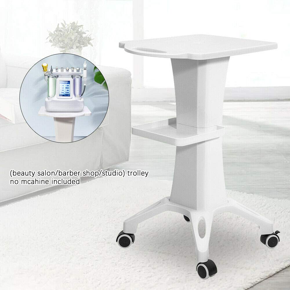 TFCFL Salon Trolley Stand - Professional Rolling Beauty Cart with Wheels for Spa, Hair & Nail Salon - White Mobile Storage Organizer (Model No.7) | Perfect for Salon Stylists, Makeup Artists & Home Beauty Stations