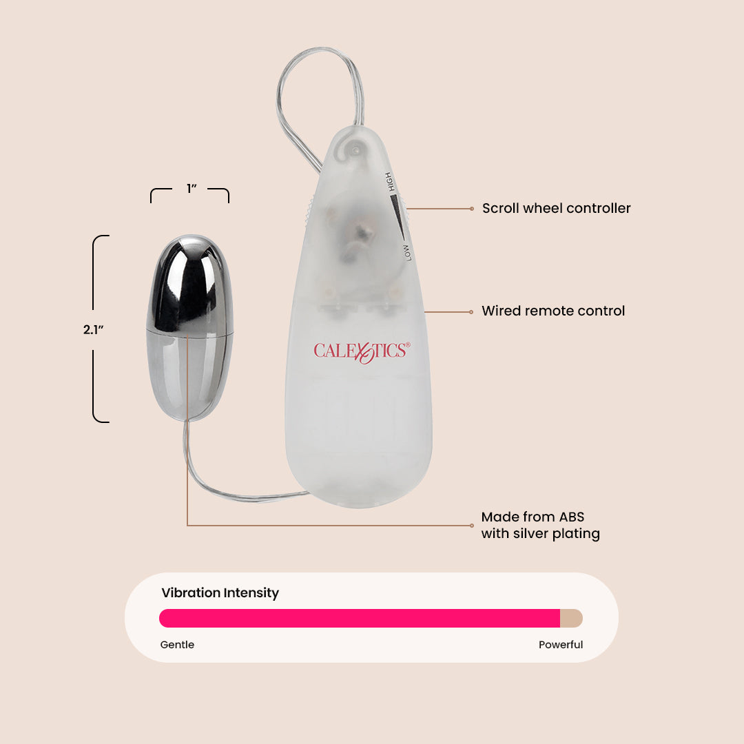 Premium Silver Bullet Vibrator - Rechargeable Pocket-Sized Personal Massager for Women | Discreet & Powerful Clitoral Stimulation | Perfect for Travel, Solo Play & Couples Intimacy