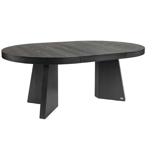 Trent Extension Dining Table - Black | Expandable Modern Dining Table for Small Spaces | Perfect for Apartments, Dining Rooms & Entertaining Guests