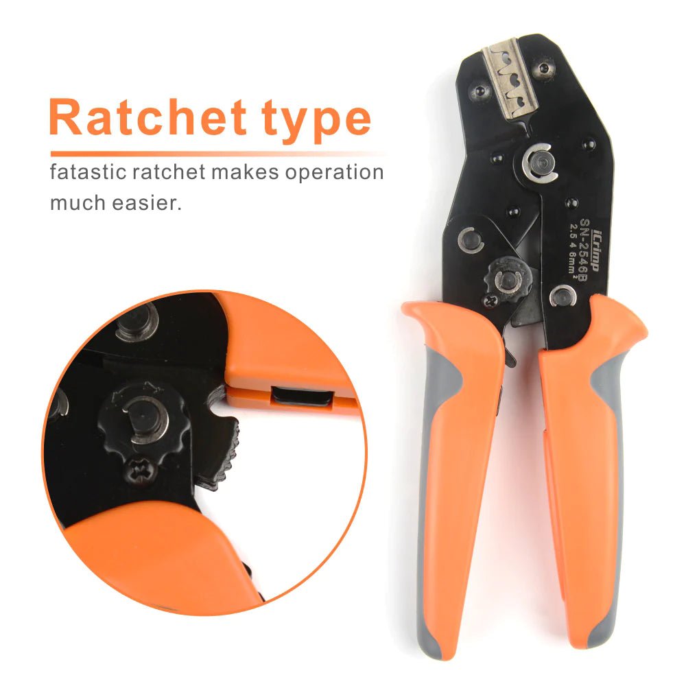 SN 2546B Solar PV Connector Crimping Tool for AWG14-10 (2.5/4/6mm²) Wires - Professional Solar Panel Cable Crimper for MC4 Connectors - Ideal for Solar System Installation & Maintenance