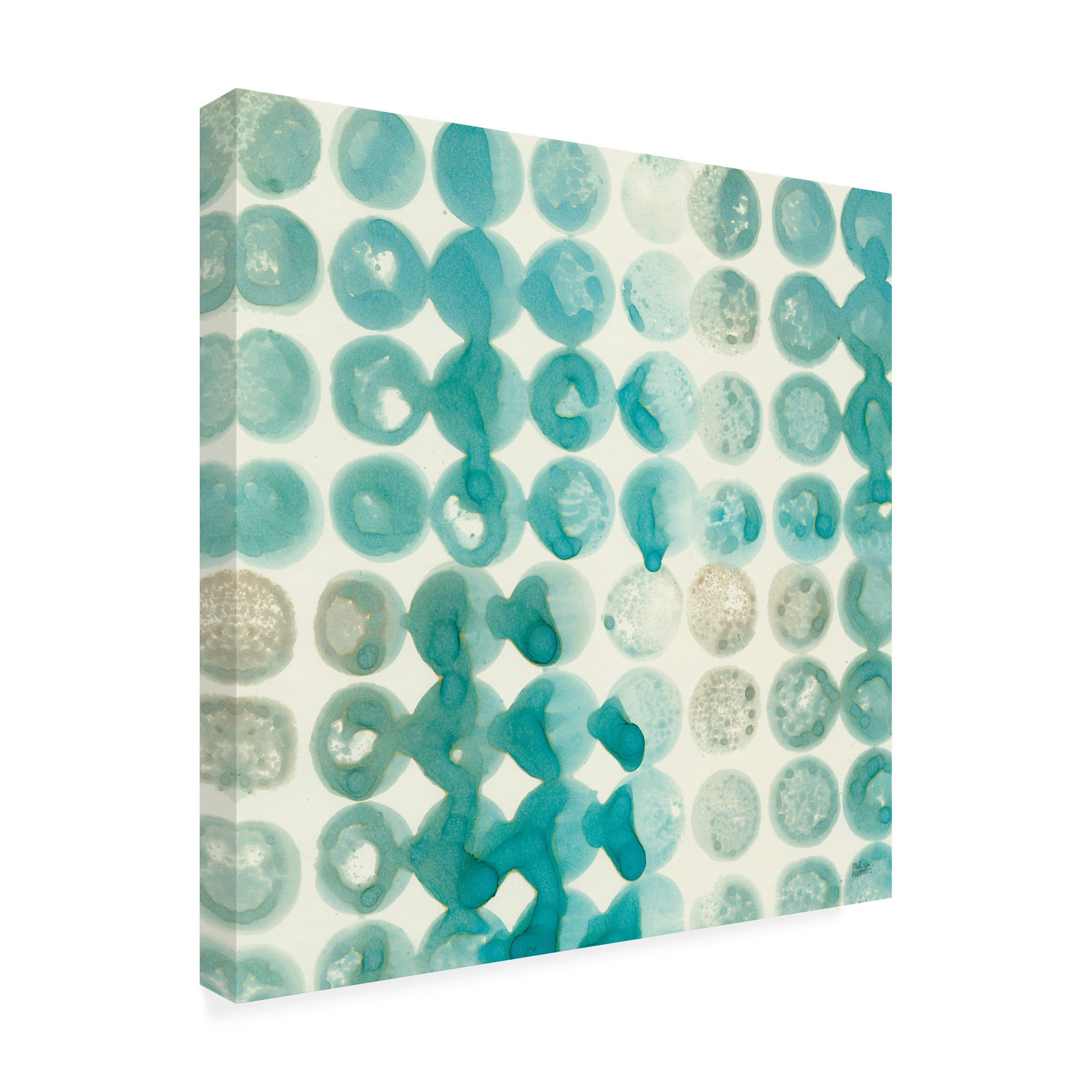 Trademark Fine Art 'Kanari Square I' Canvas Wall Art by Melissa Averinos - Modern Abstract Painting for Living Room, Bedroom & Office Decor