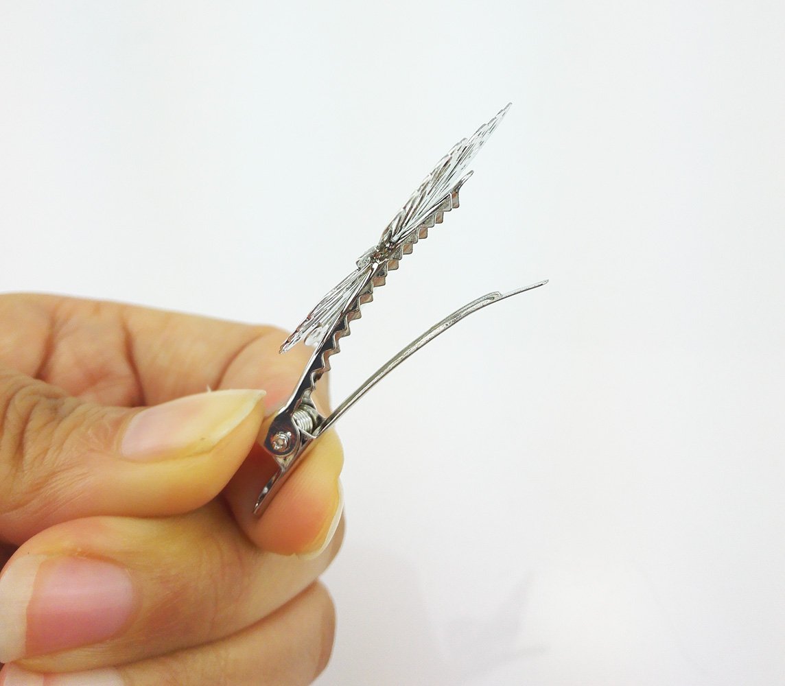Yueton Silver Butterfly Hair Clips - Elegant Bridal Hair Accessories for Weddings, Prom, Parties & Special Occasions