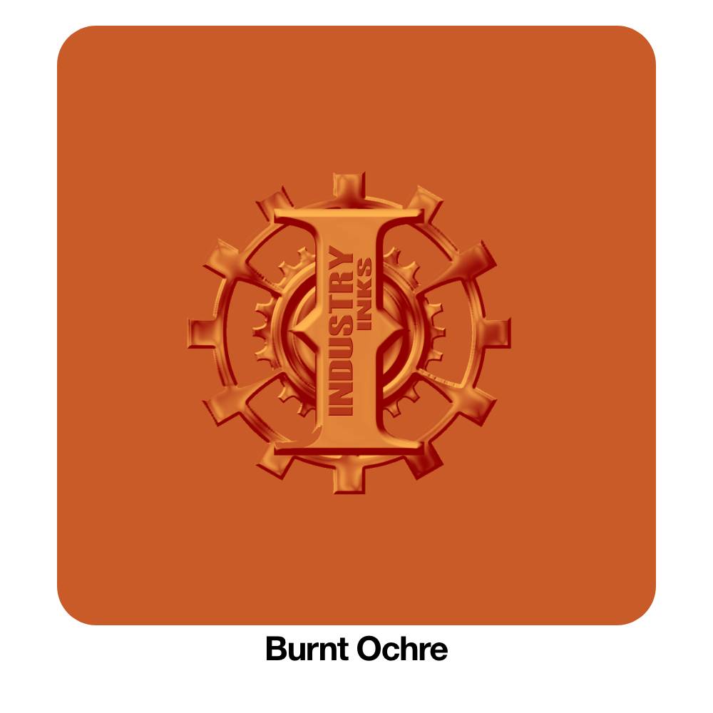 Premium Burnt Ochre Industrial Inks - Various Sizes for Screen Printing, Fabric Dyeing & Artistic Projects