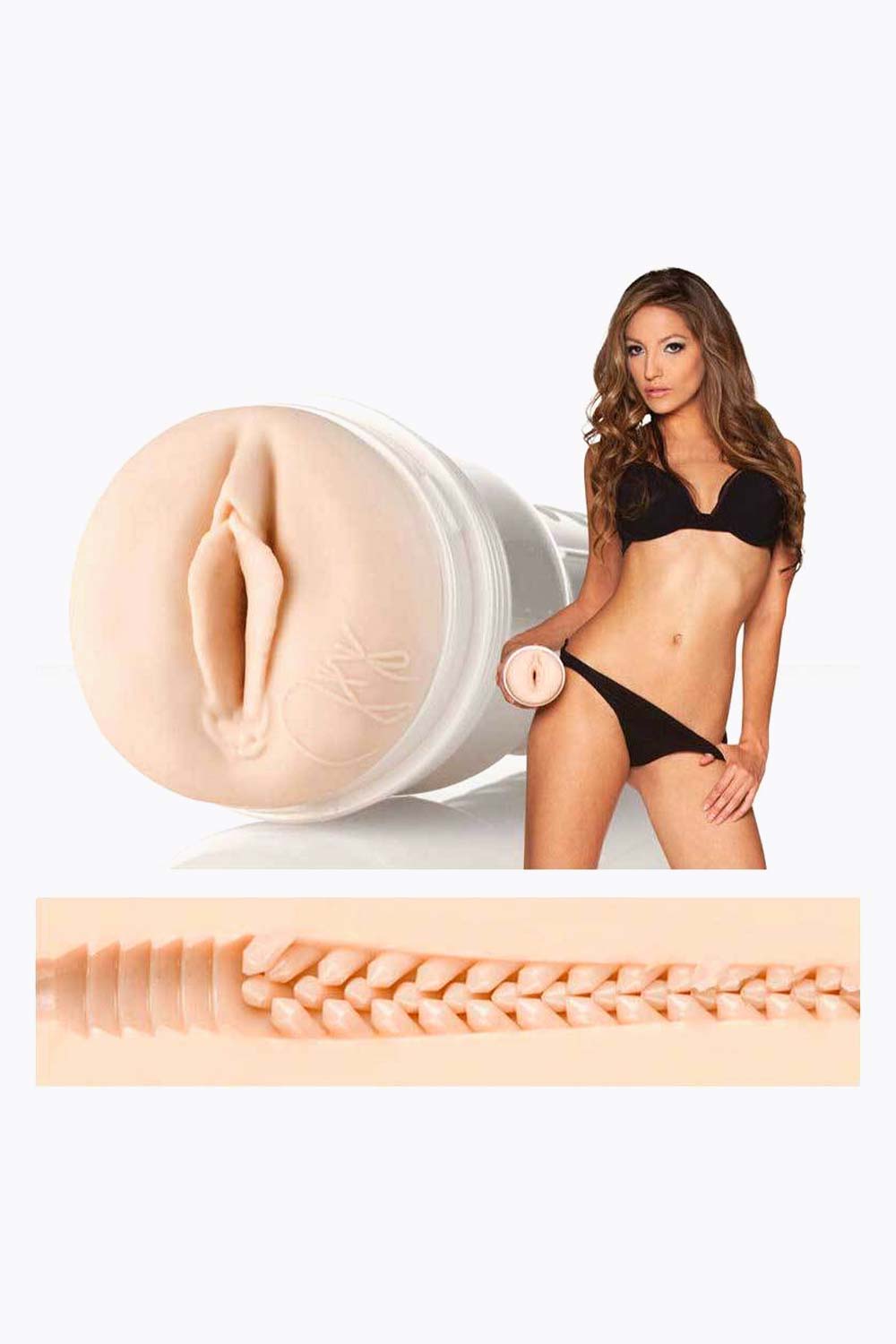 JENNA HAZE | Premium Vulva Masturbator for Men - Realistic Textured Sleeve for Intimate Pleasure & Solo Play - Discreet Adult Toy for Private Use at Home or Travel