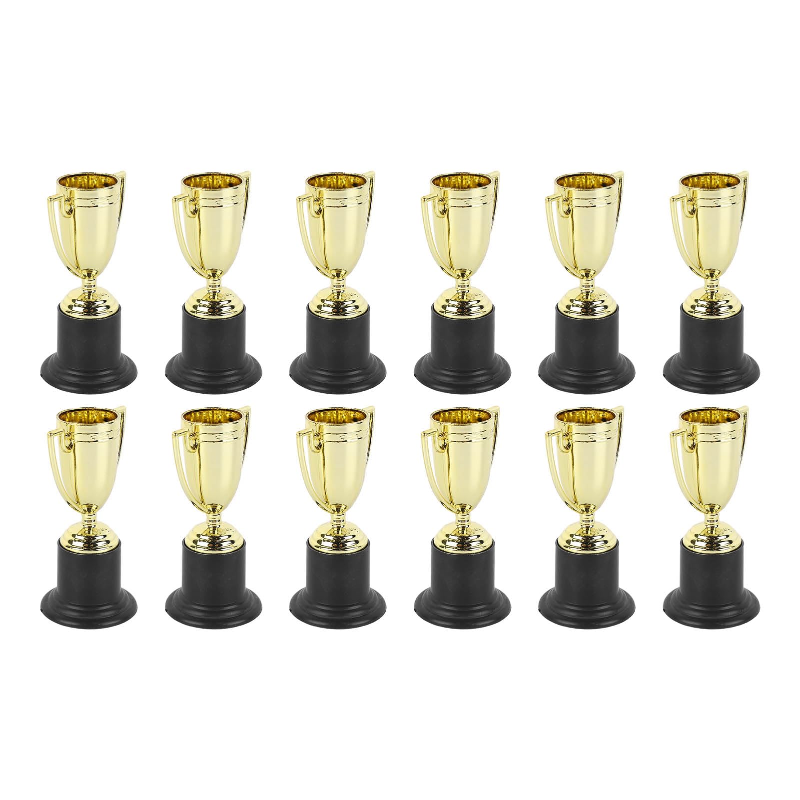 12 Pack Gold Mini Trophy Cups with Sturdy Base - Perfect for School Awards, Sports Events & Office Recognition Ceremonies