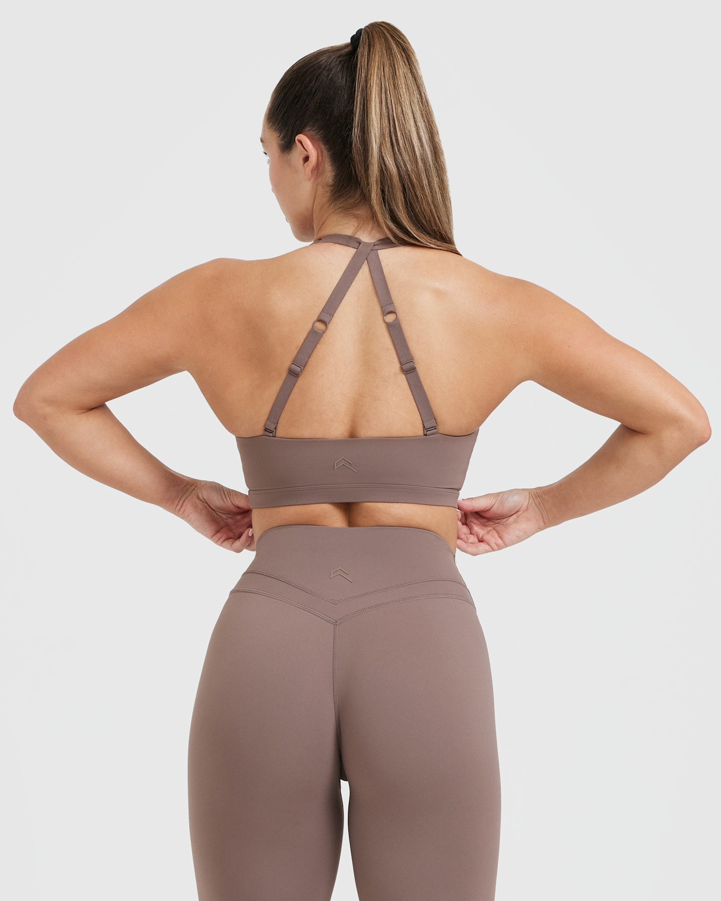 High Support Unified Twist Sports Bra for Women - Cool Brown | Yoga, Running, Gym & Workout Essentials