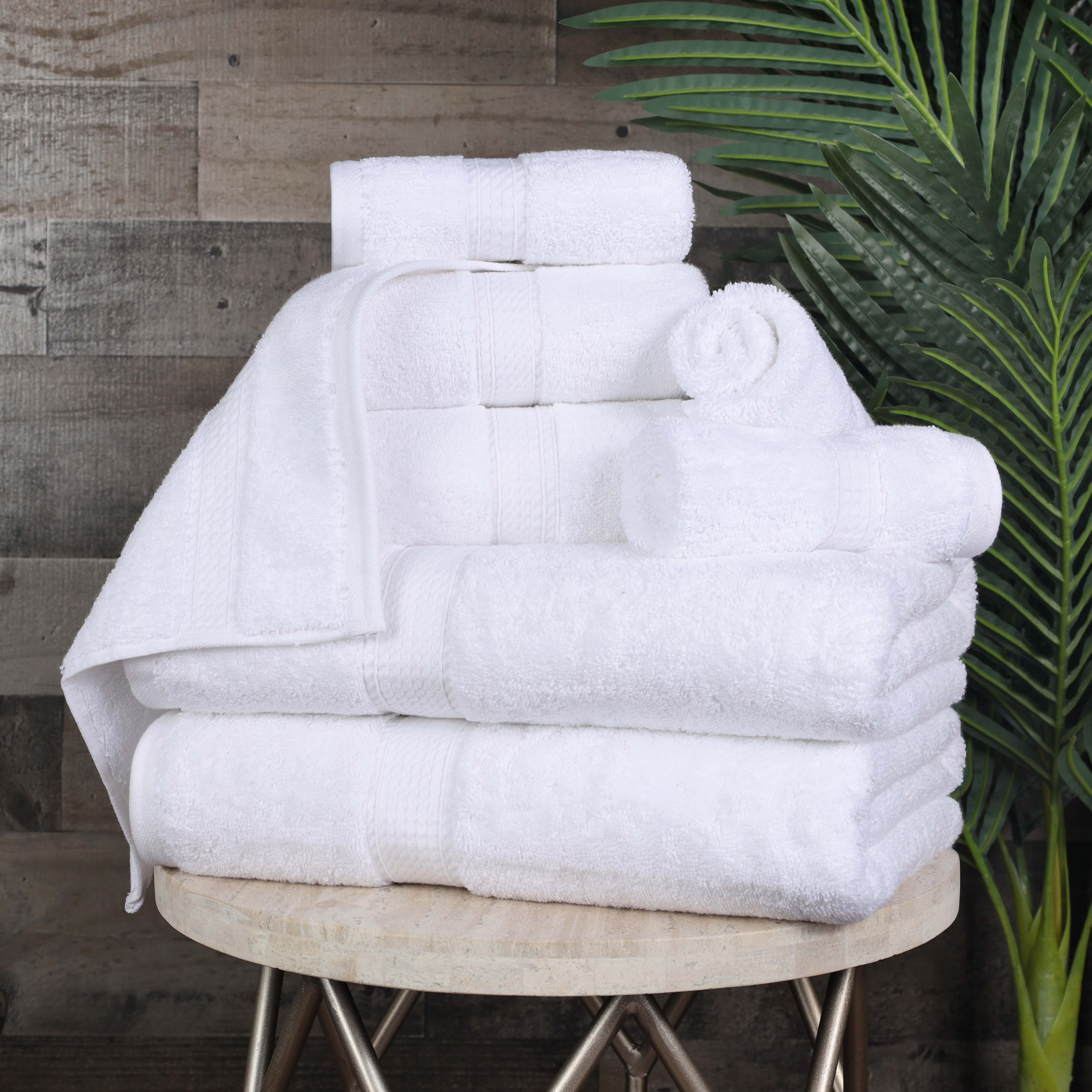 Premium 8-Piece Egyptian Cotton Towel Set - Ultra Soft, Heavyweight & Plush for Bath, Spa & Luxury Home Decor