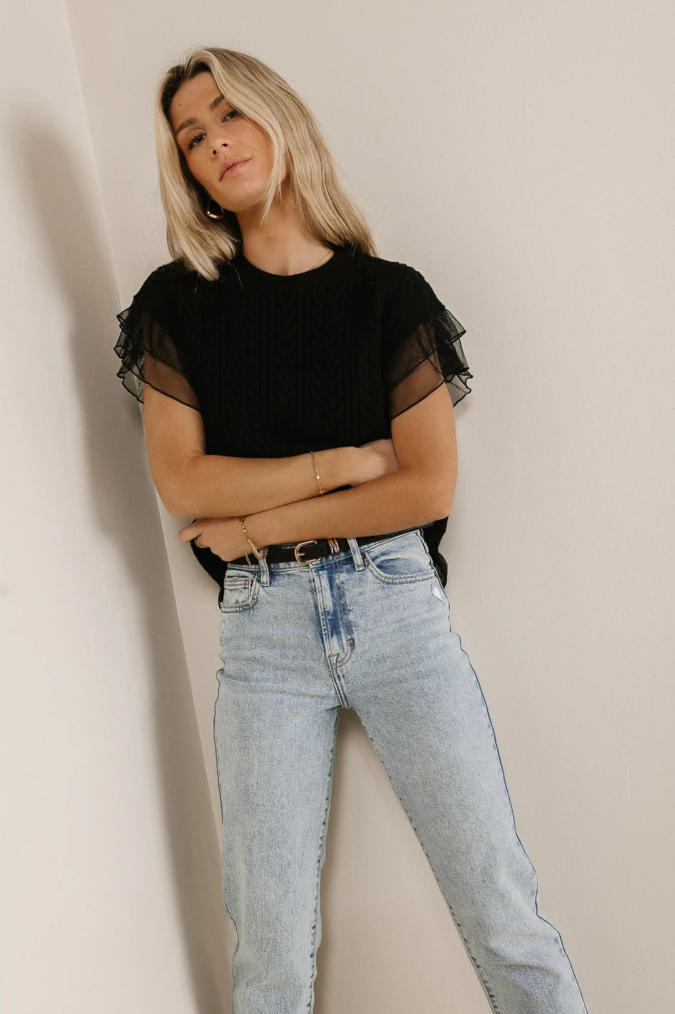 Maisie Cable Knit Sweater Top for Women - Cozy Winter Pullover with Classic Cable Design | Perfect for Casual Outfits, Office Wear & Holiday Gatherings