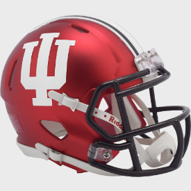 Indiana Hoosiers NCAA Mini Speed Football Helmet - Anodized Crimson - Perfect for Collectors, Game Day Decor & Sports Memorabilia Displays