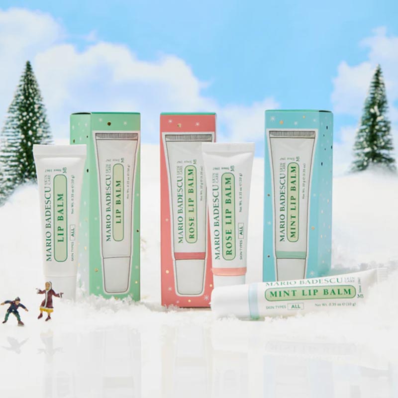 Mario Badescu Lip Balm Trio Gift Set - Hydrating & Nourishing Lip Care for Dry, Chapped Lips - Perfect for Winter Skincare & Daily Moisturizing