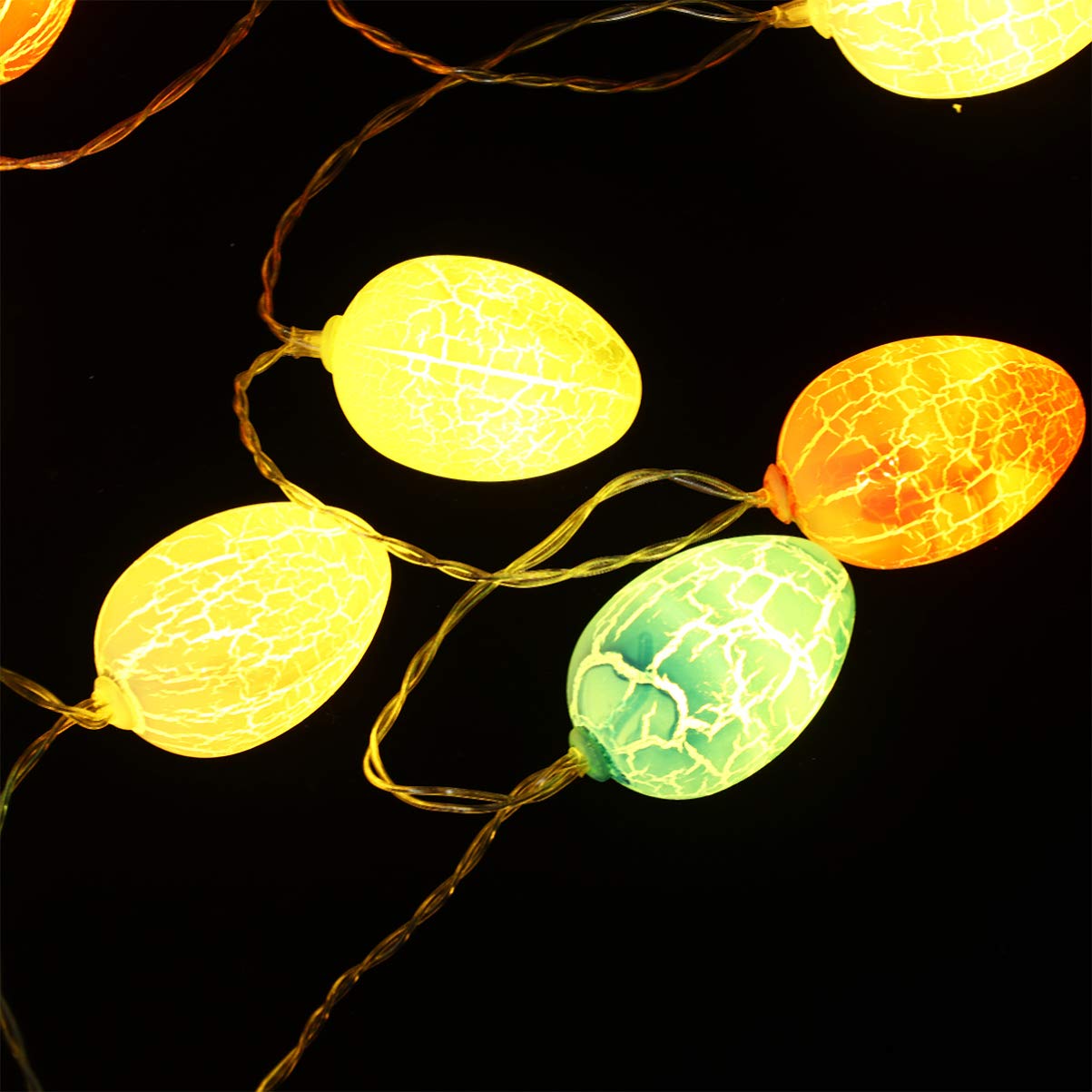 Amosfun Easter LED String Lights - 20 USB Fairy Lights for Spring Easter Party Decor, Indoor & Outdoor Decoration - Perfect for Home, Garden, Wedding, and Holiday Celebrations