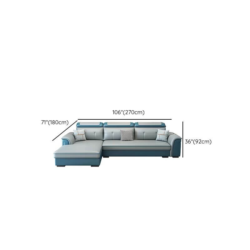 Farmhouse Style Modular Sofa for Living Room - Comfortable Sectional Couch with Pillow Armrests - Perfect for Family Gatherings & Cozy Movie Nights