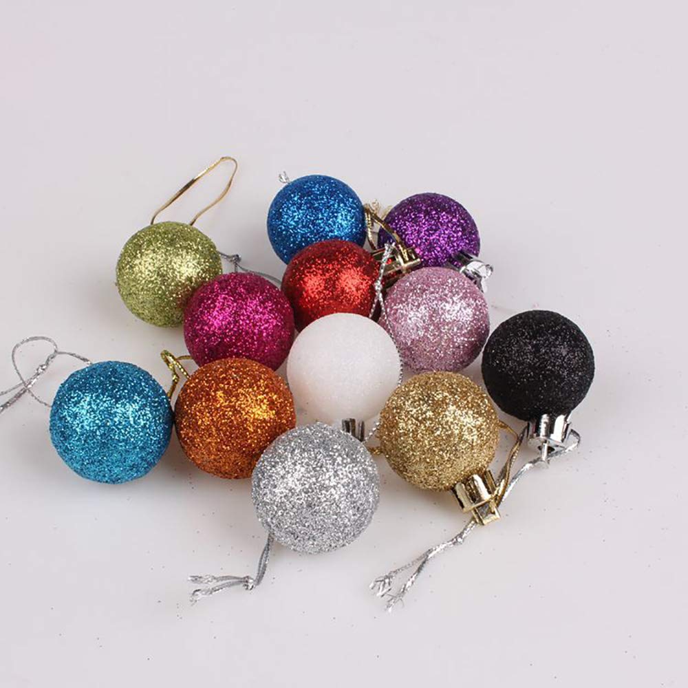 24-Piece Shatterproof Plastic Christmas Tree Ornaments - Glitter, Shiny, Matte & Frosted Purple Ball Decorations for Holiday Xmas Tree Decorating | Indoor & Outdoor Festive Party Decor