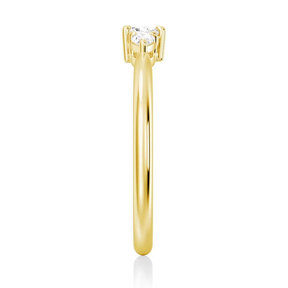 Lab Grown Diamond Promise Ring with Heart & Pear Design - True Love Symbol for Engagement, Anniversary & Special Occasions