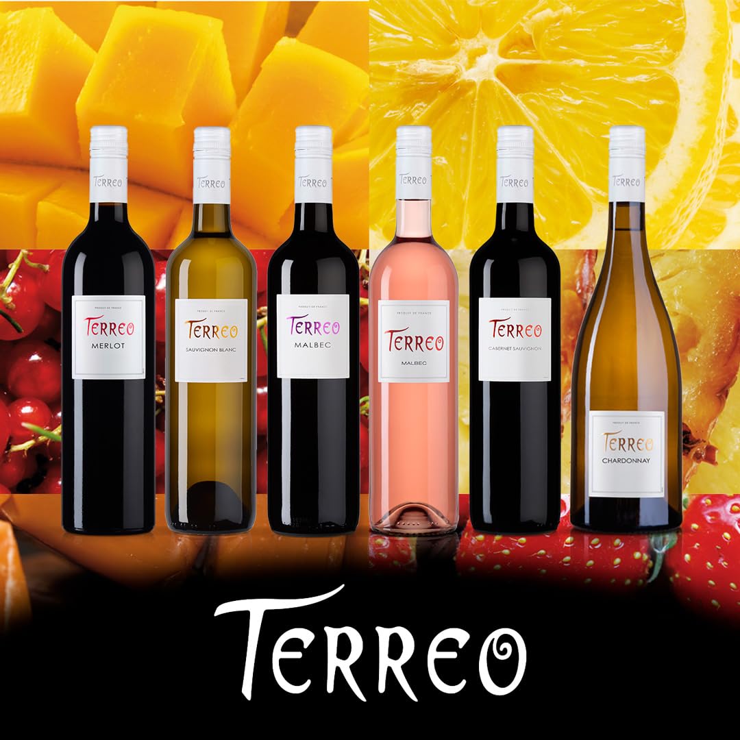 Premium Terreo Malbec Rosé French Wine - Exotic Lychee & Grapefruit Flavors | Perfect for Romantic Dinners, Summer Parties & Wine Gift Giving