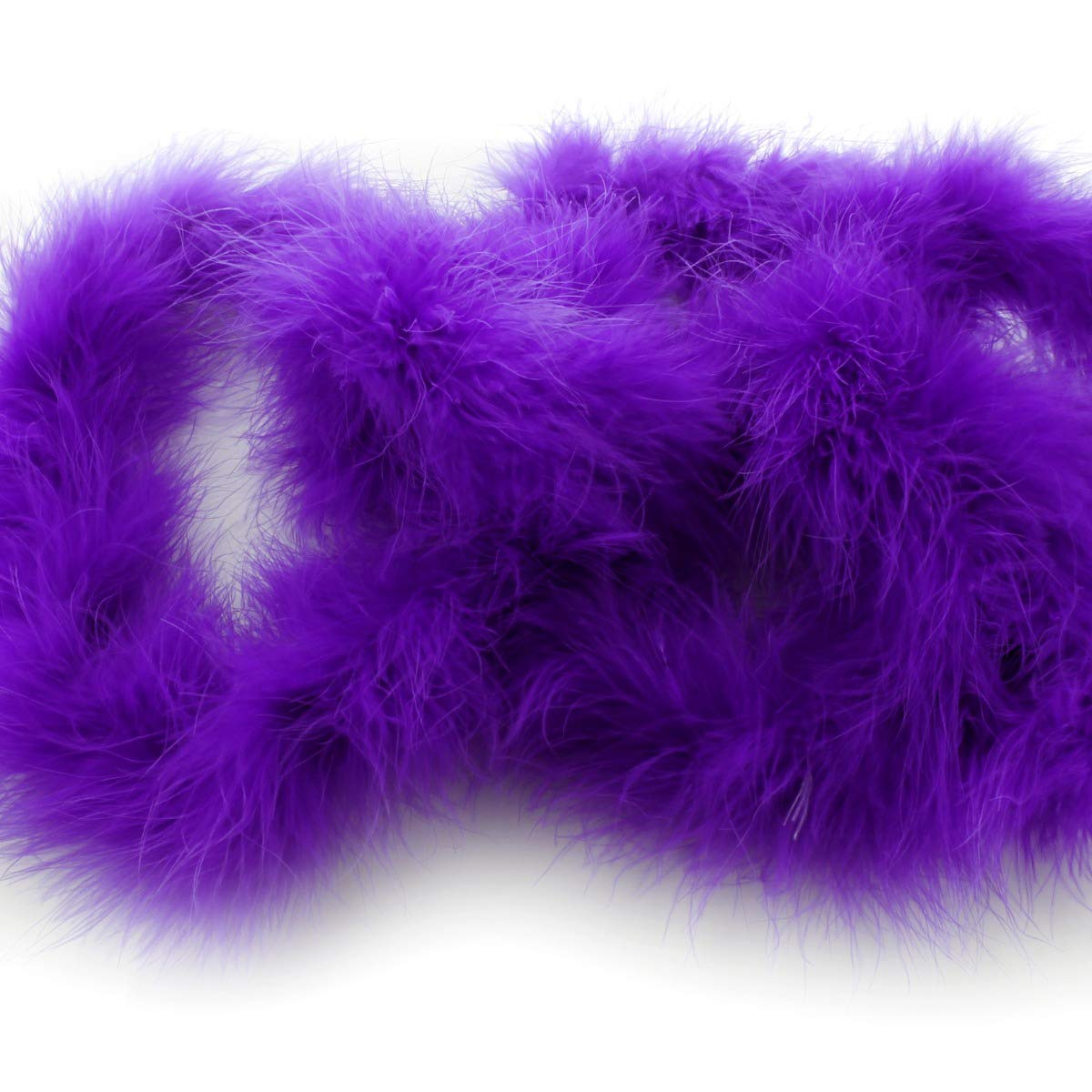 Full Marabou Feather Boa - 2 Yards Long Soft Fluffy Red Feather Scarf for Costume Parties, Burlesque Shows & Photo Shoots