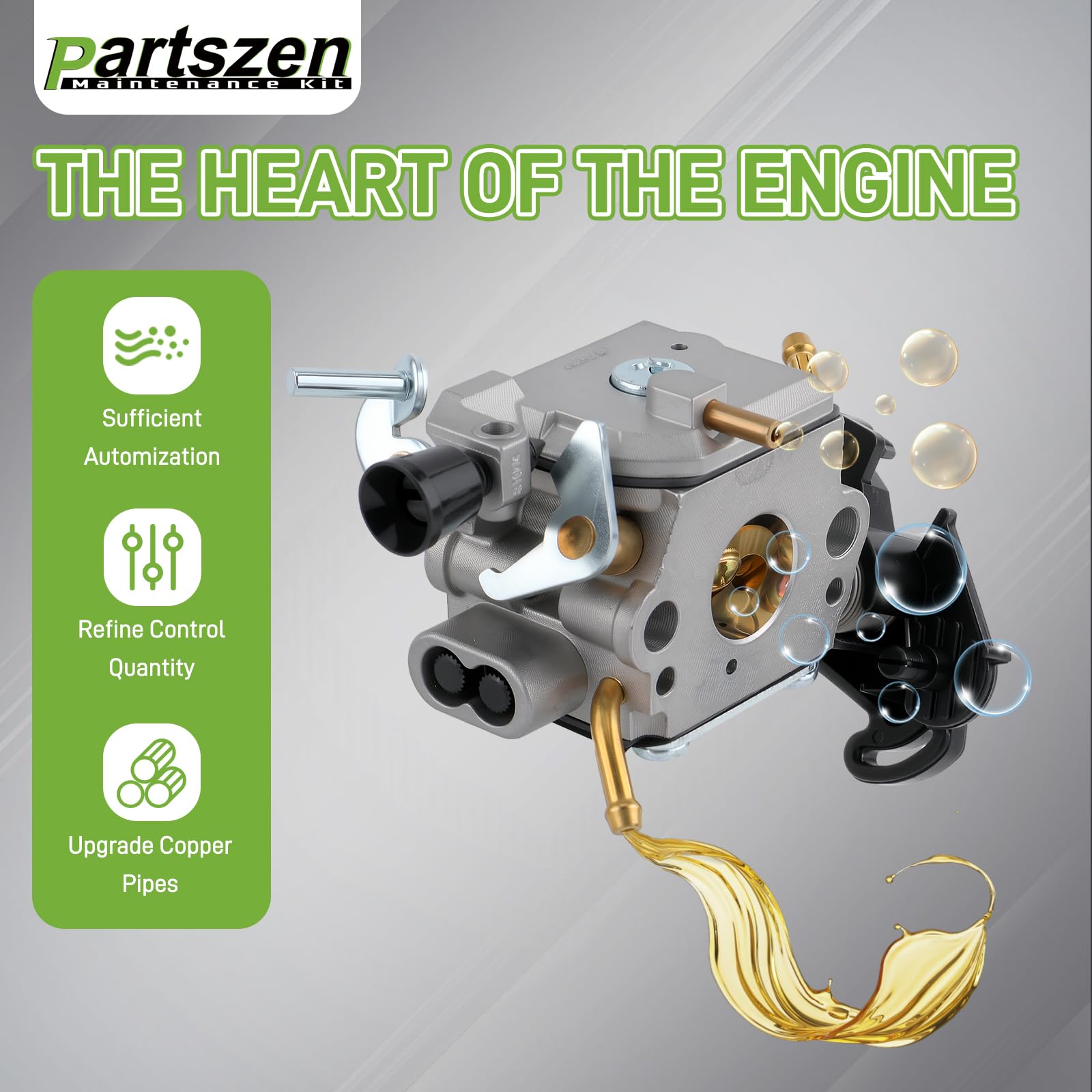 Husqvarna 445 450 445e Chainsaw Carburetor Replacement (544080803) - Compatible with 544082301 & 506450401 - Includes Air Filter & Intake Manifold - Perfect for Chainsaw Repair & Maintenance
