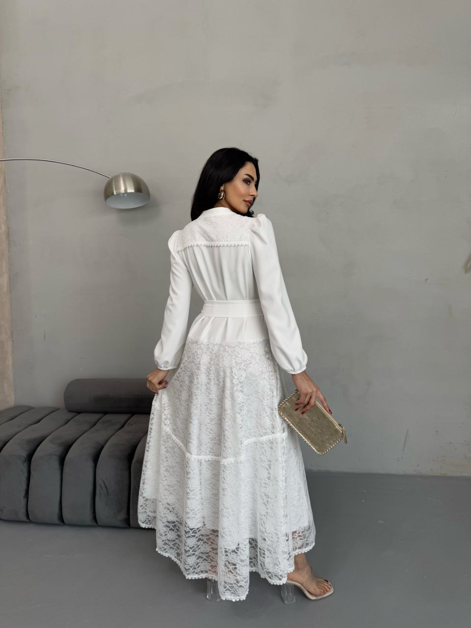 Elegant White Women's Temple Dress - Long Maxi Dress for Church, Weddings & Special Occasions | Flowy Modest Formal Attire