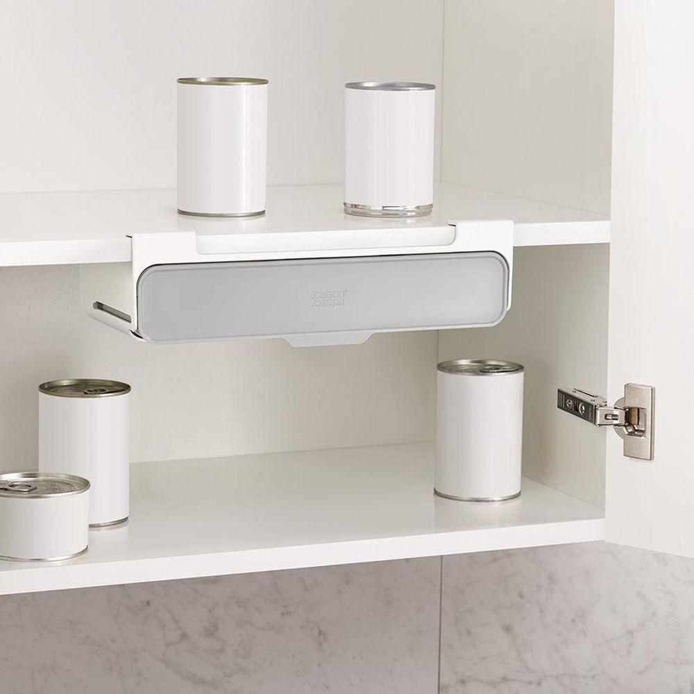 Joseph Joseph Under Shelf Pull Out Spice Rack - Expandable Kitchen Organizer for Spices, Jars & Condiments - Perfect for Pantry, Cabinet or Closet Storage